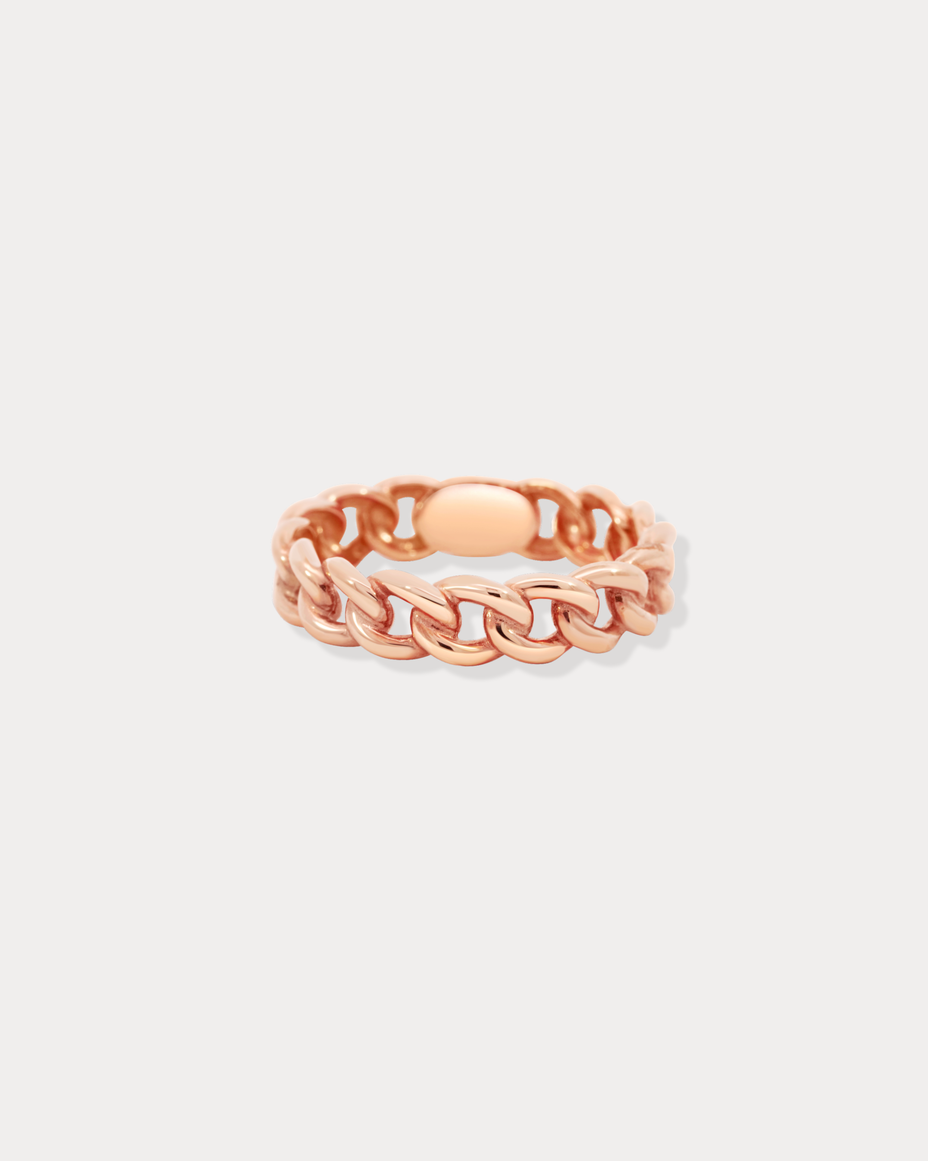 Bague à maillons gourmette