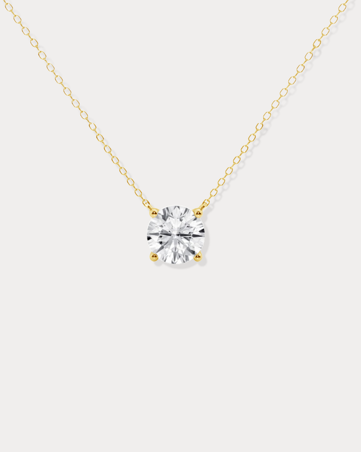 Round Diamond Solitaire Pendant
