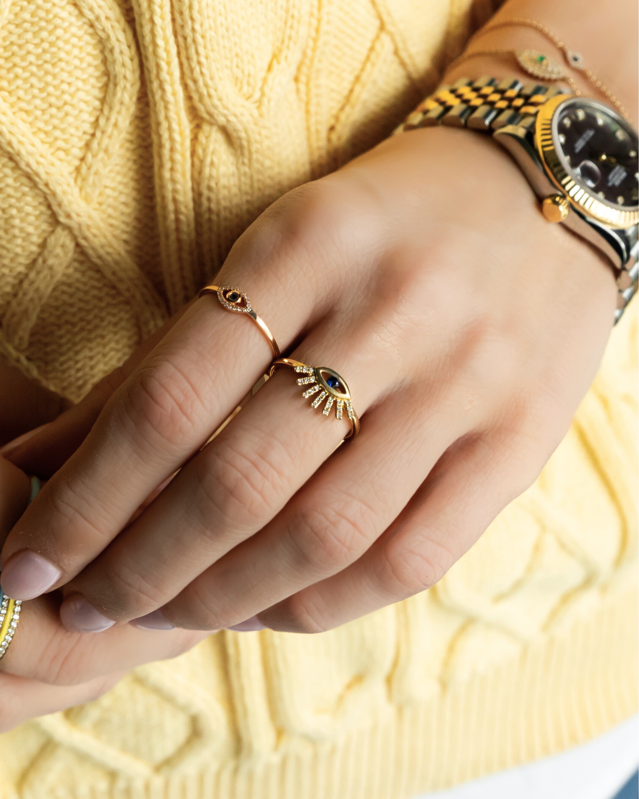 Evil Eye Ray Ring