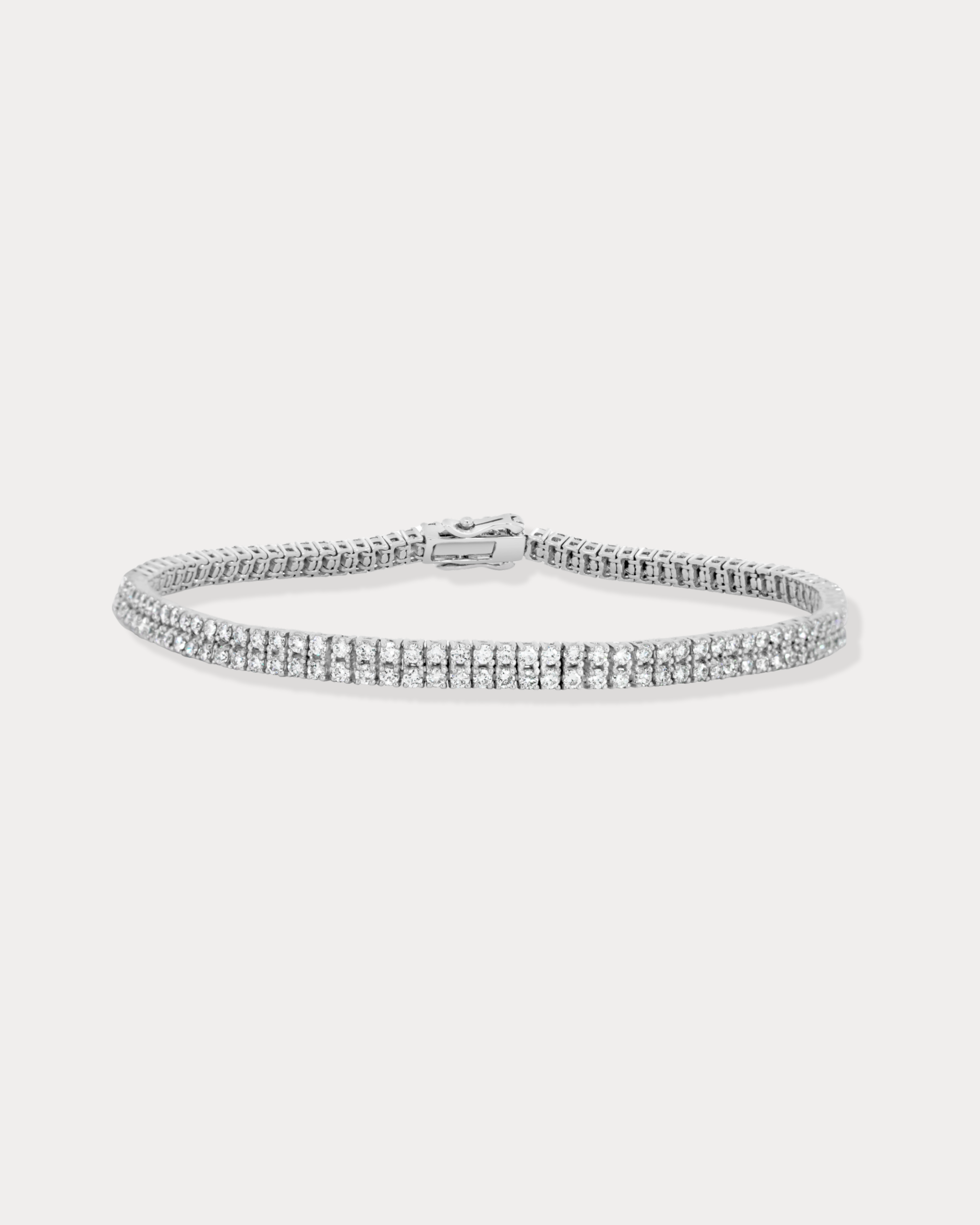 Double Row Lab Diamond Tennis Bracelet
