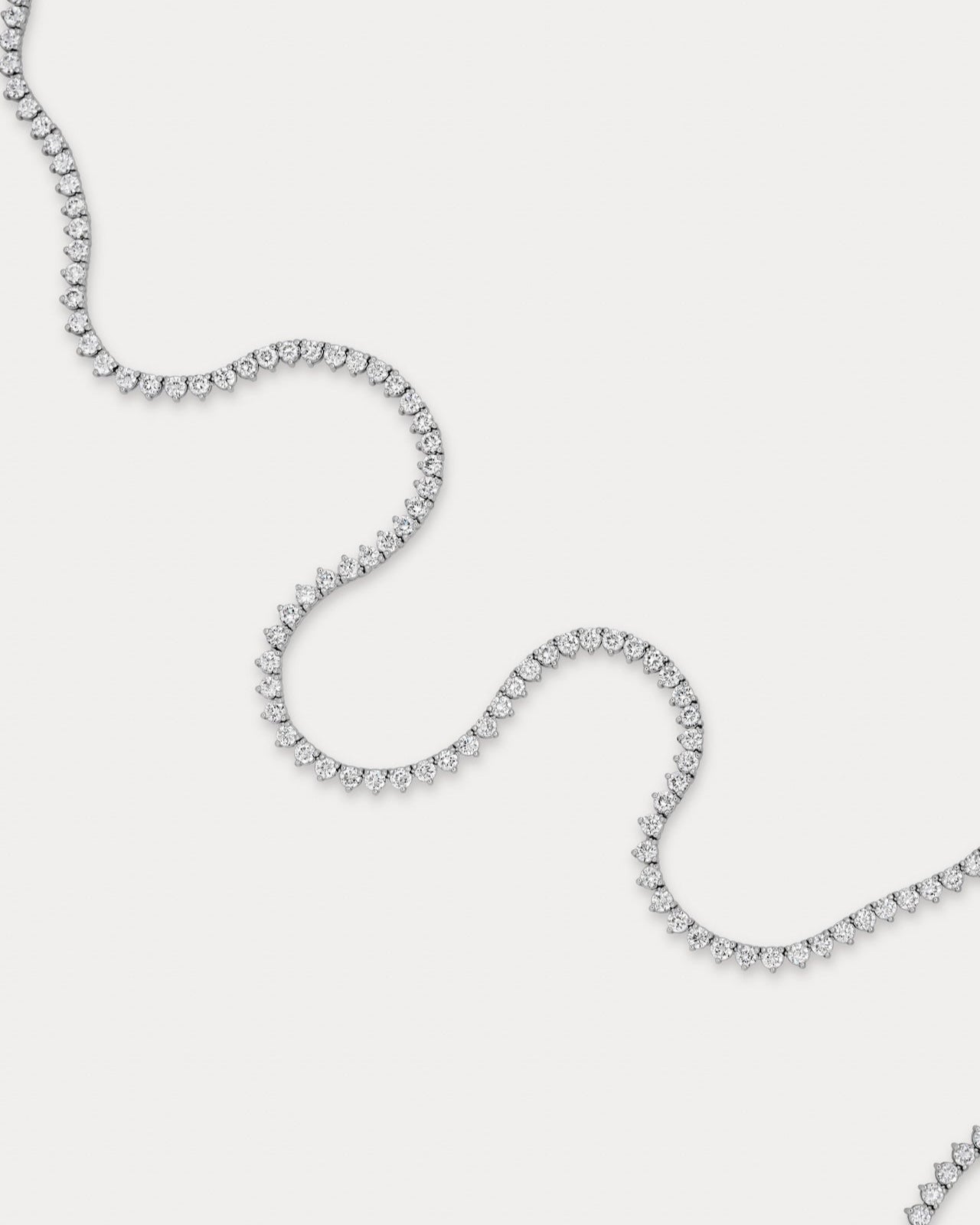Petit Classic Three-Prong Tennis Necklace