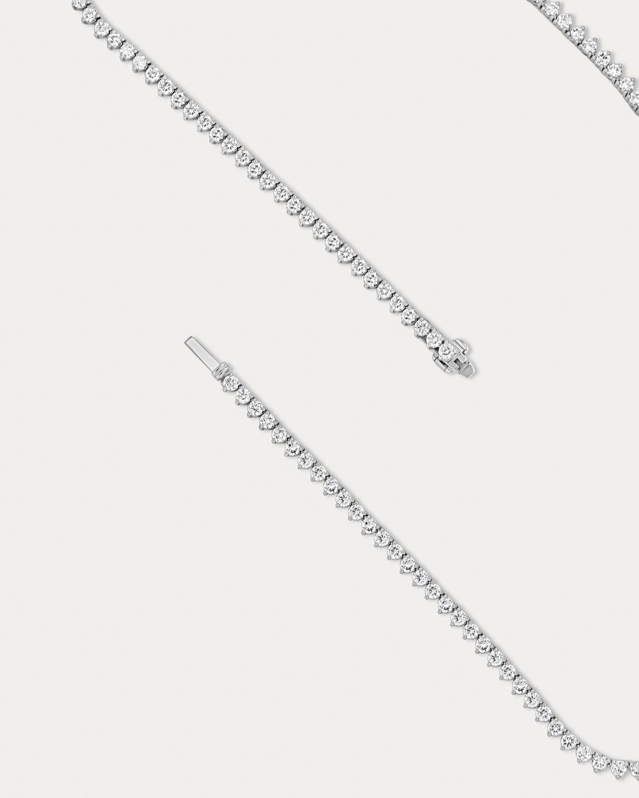 Petit Classic Three-Prong Tennis Necklace