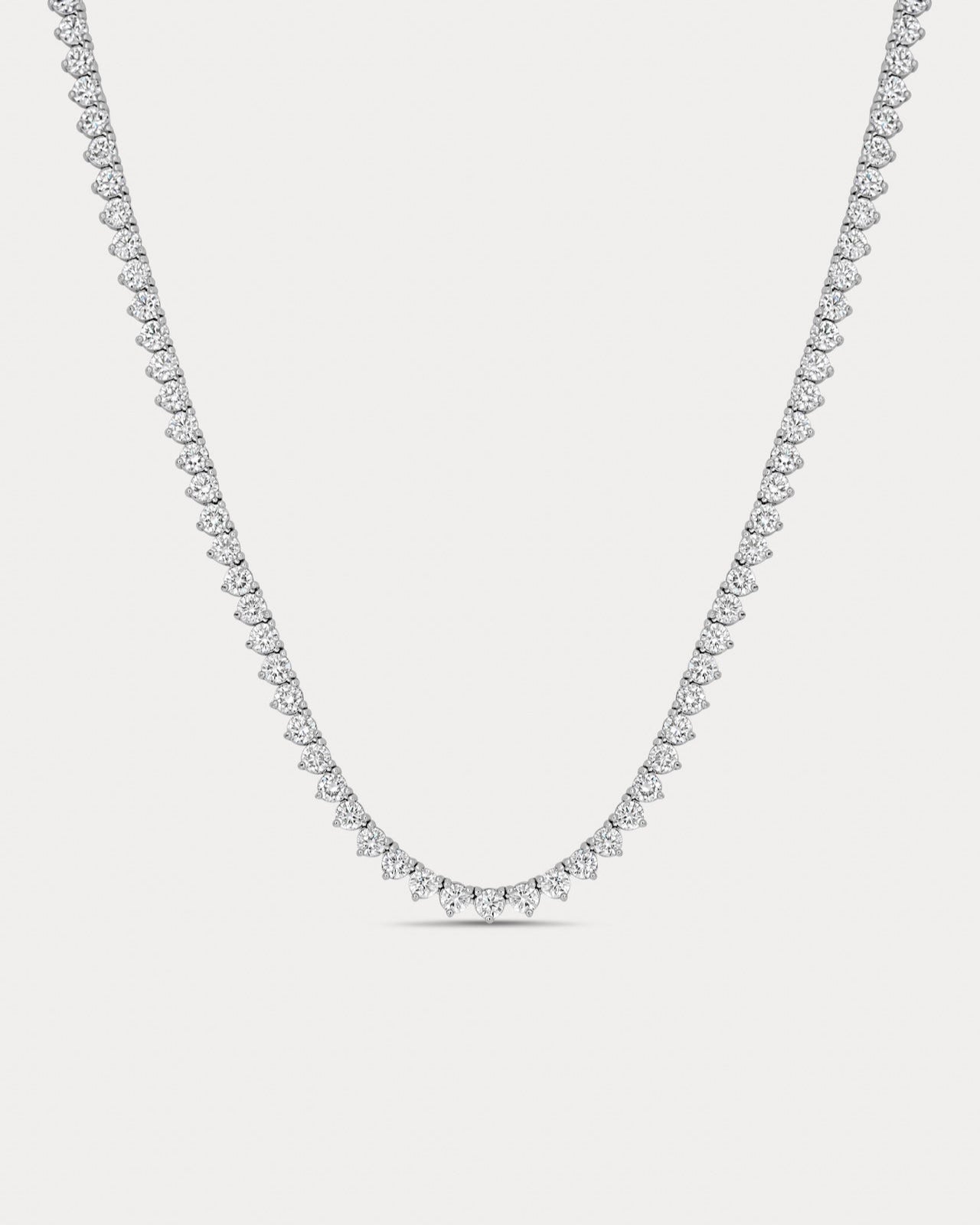 Medium Classic Three-Prong Tennis Necklace