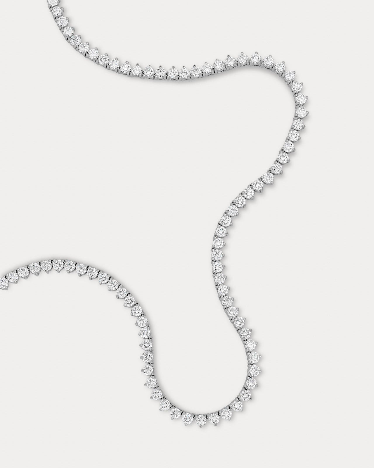 Medium Classic Three-Prong Tennis Necklace