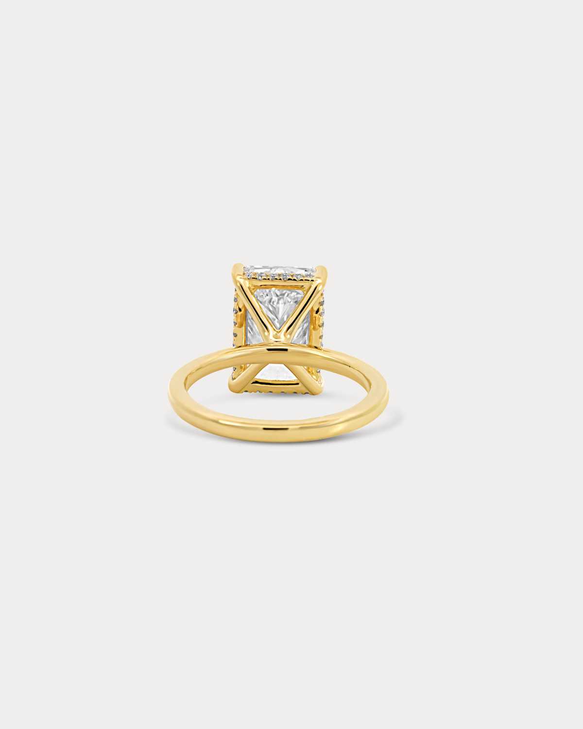 Bague de fiançailles avec diamant taille radiant