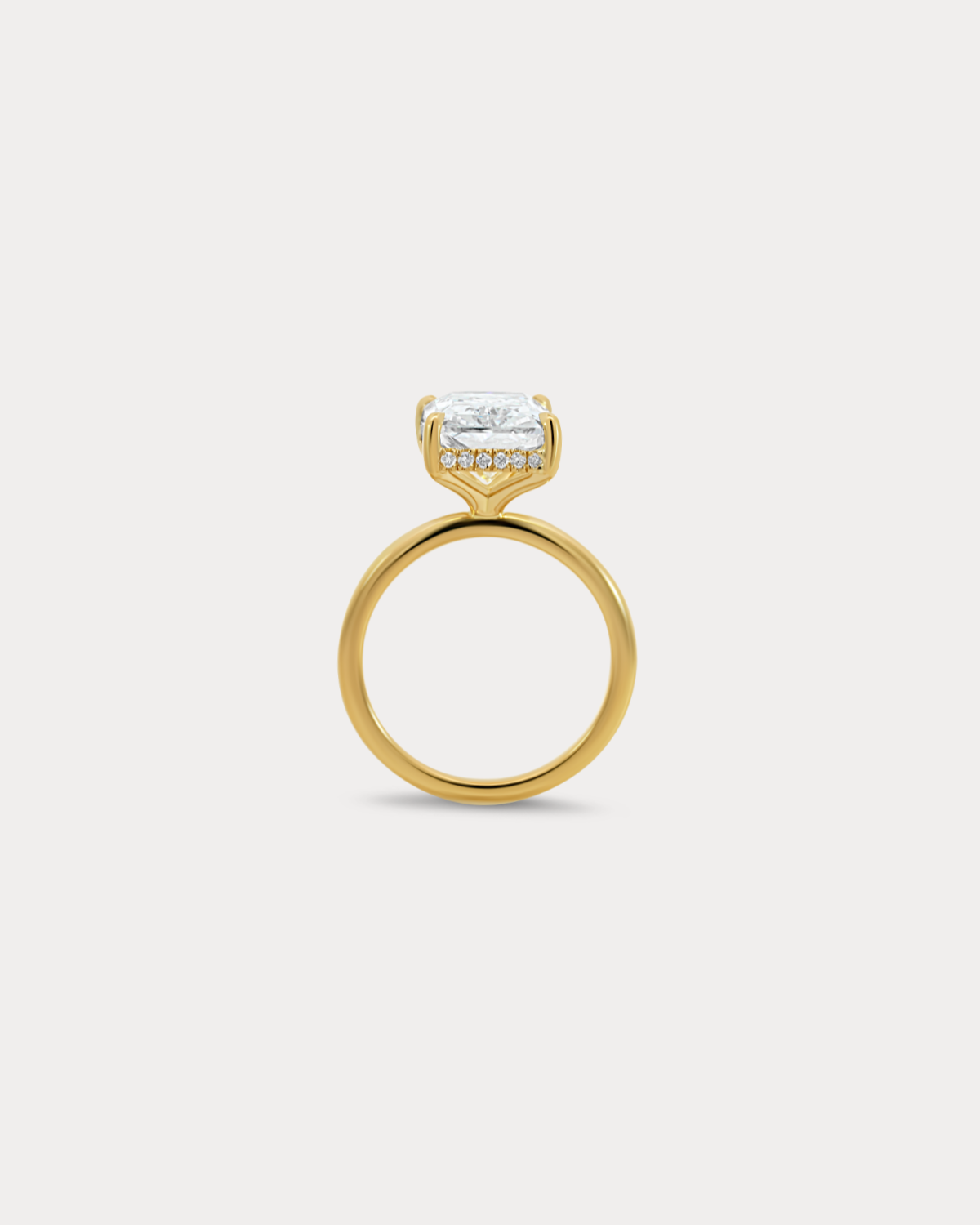 Bague de fiançailles avec diamant taille radiant