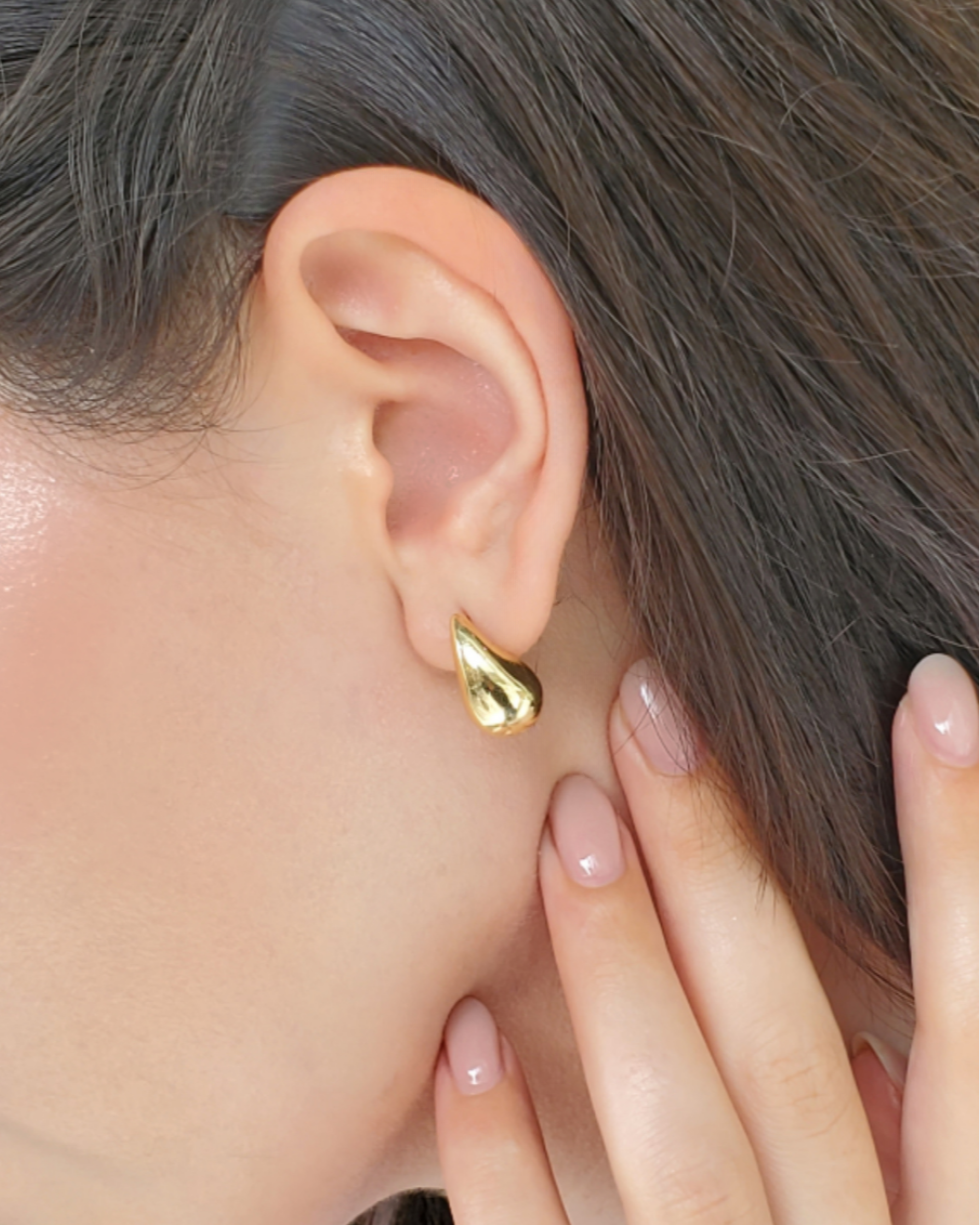 Gold Tear Drop Earrings