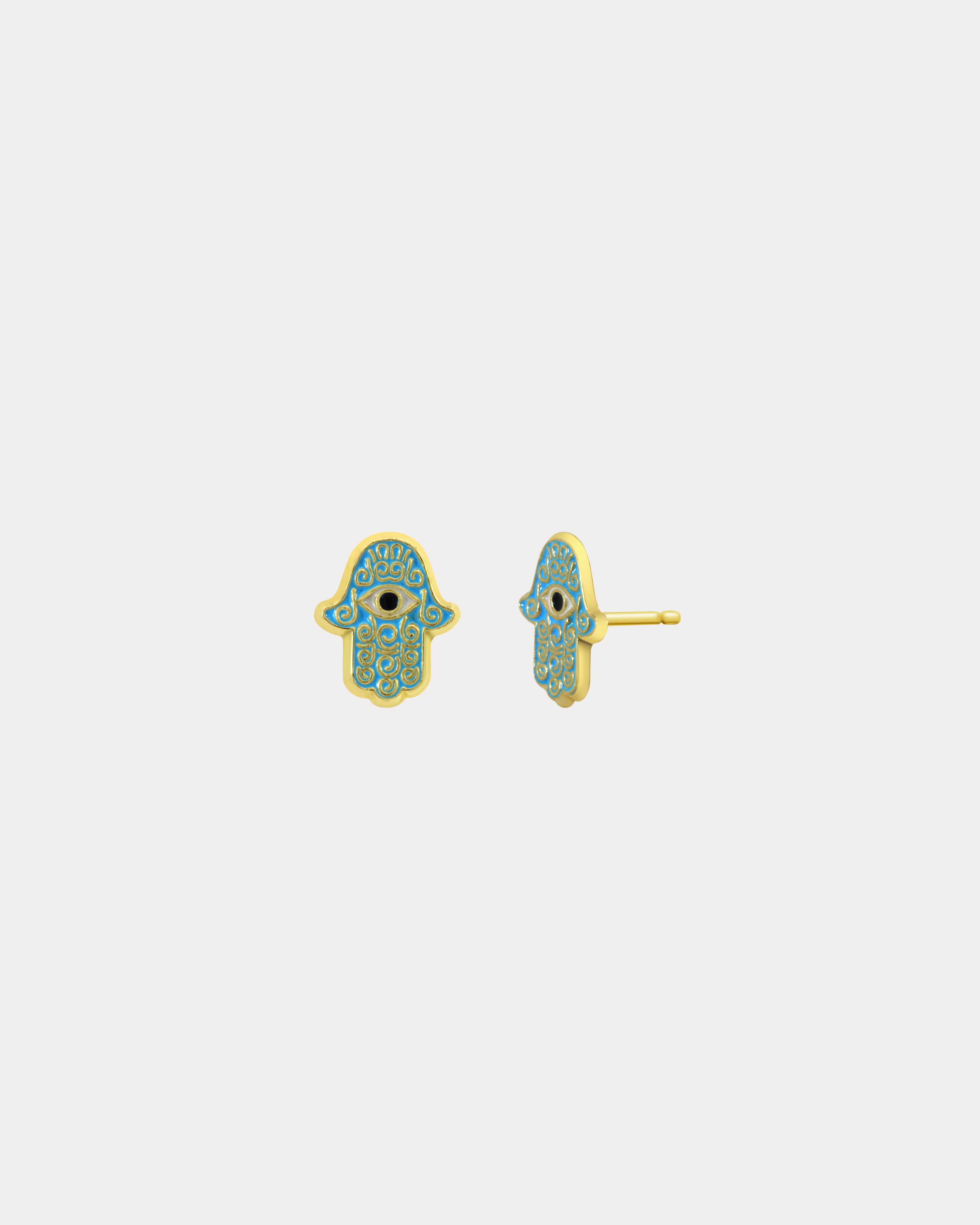 Enamel Hamsa Hand Studs