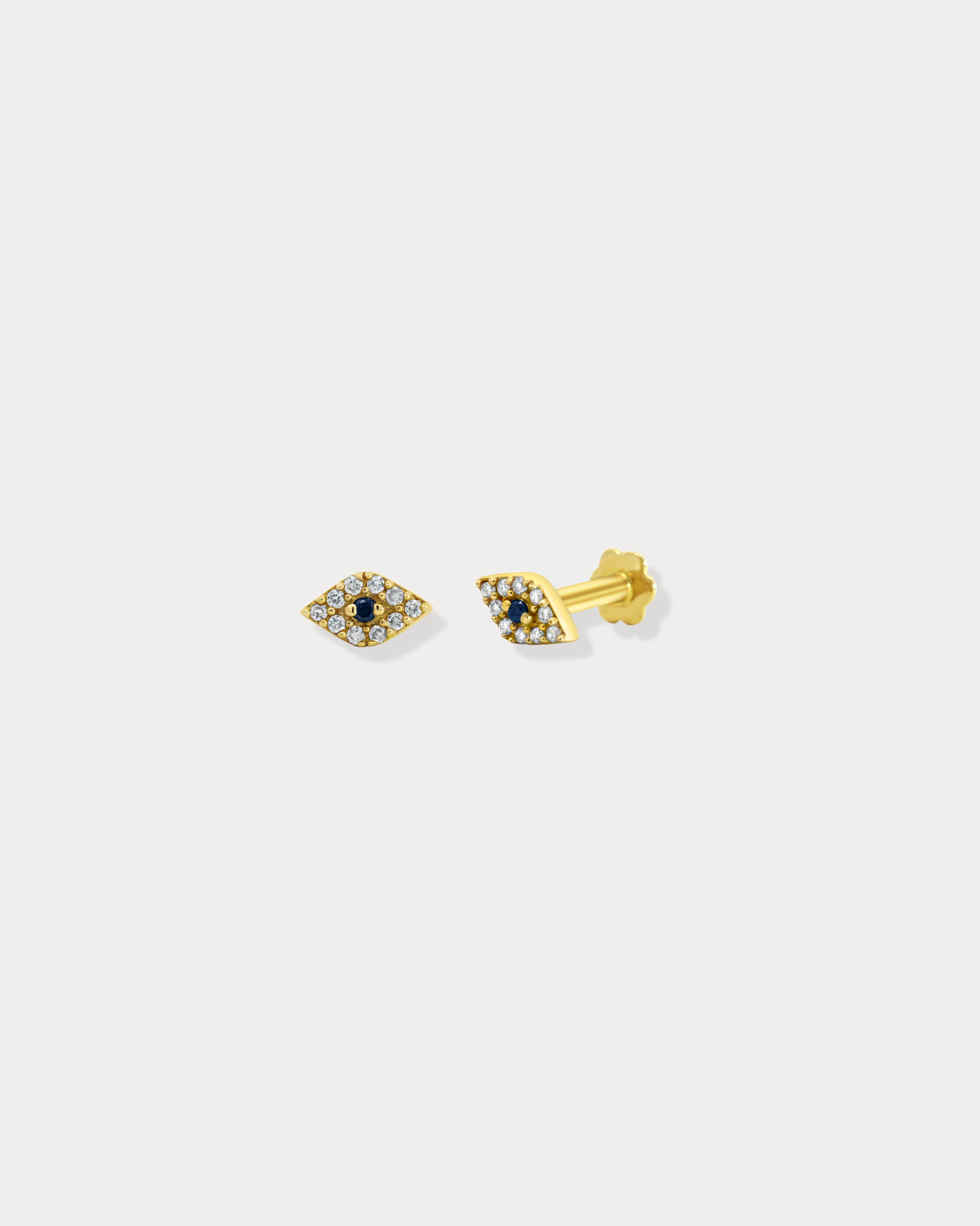 Mini Baby Evil Eye Diamond Protection Studs