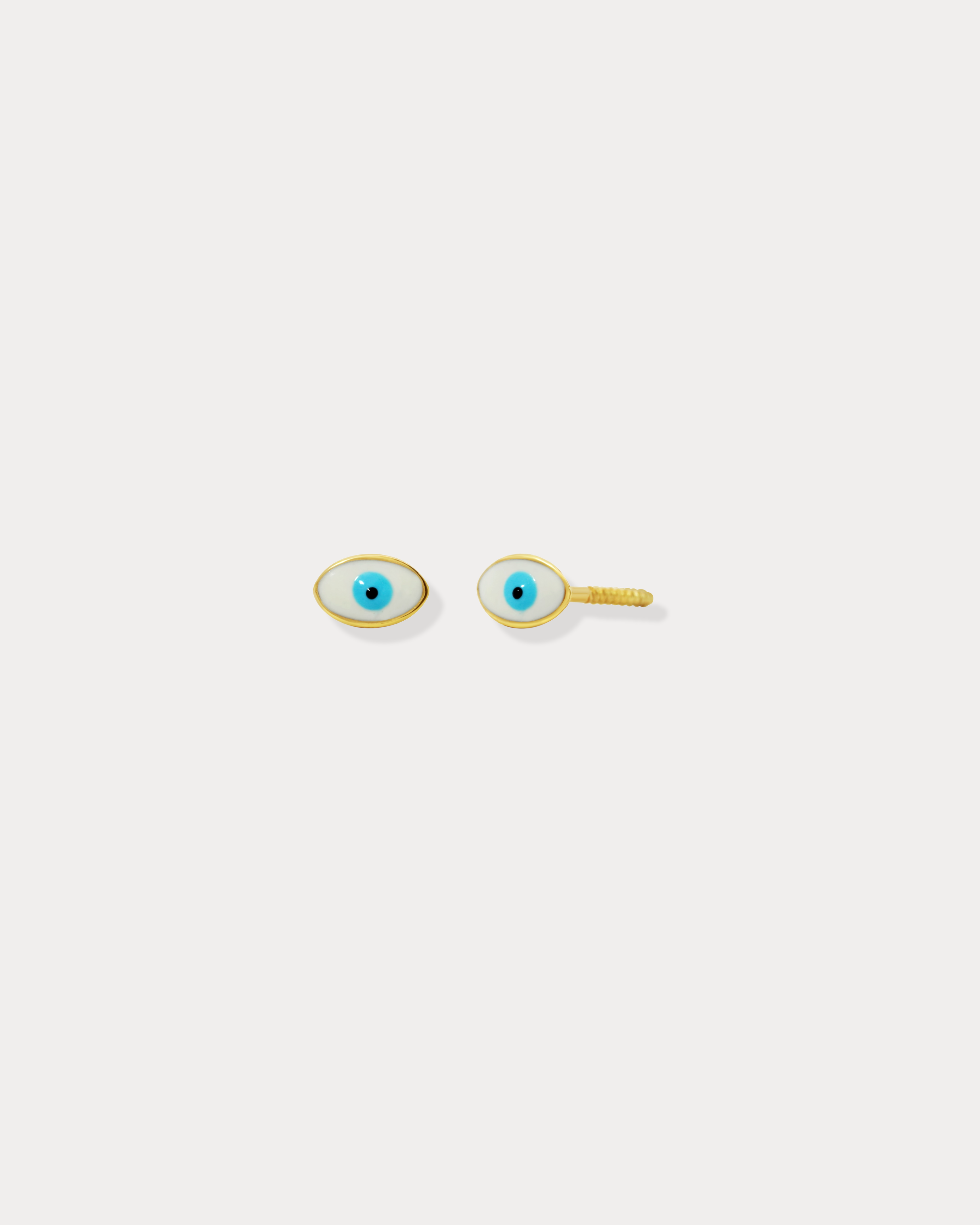 Round Evil Eye Enamel Studs