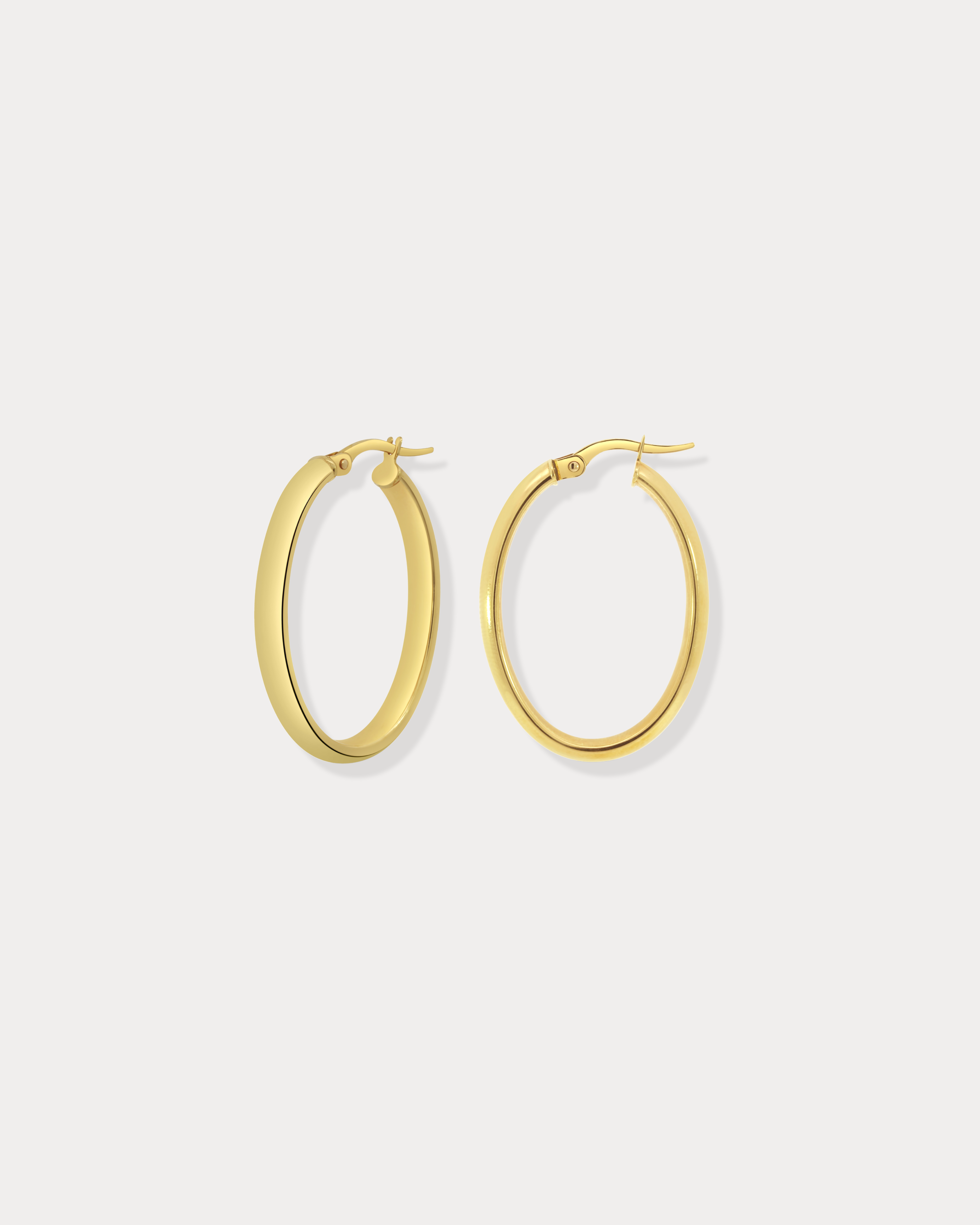 Oval Gold Hoops