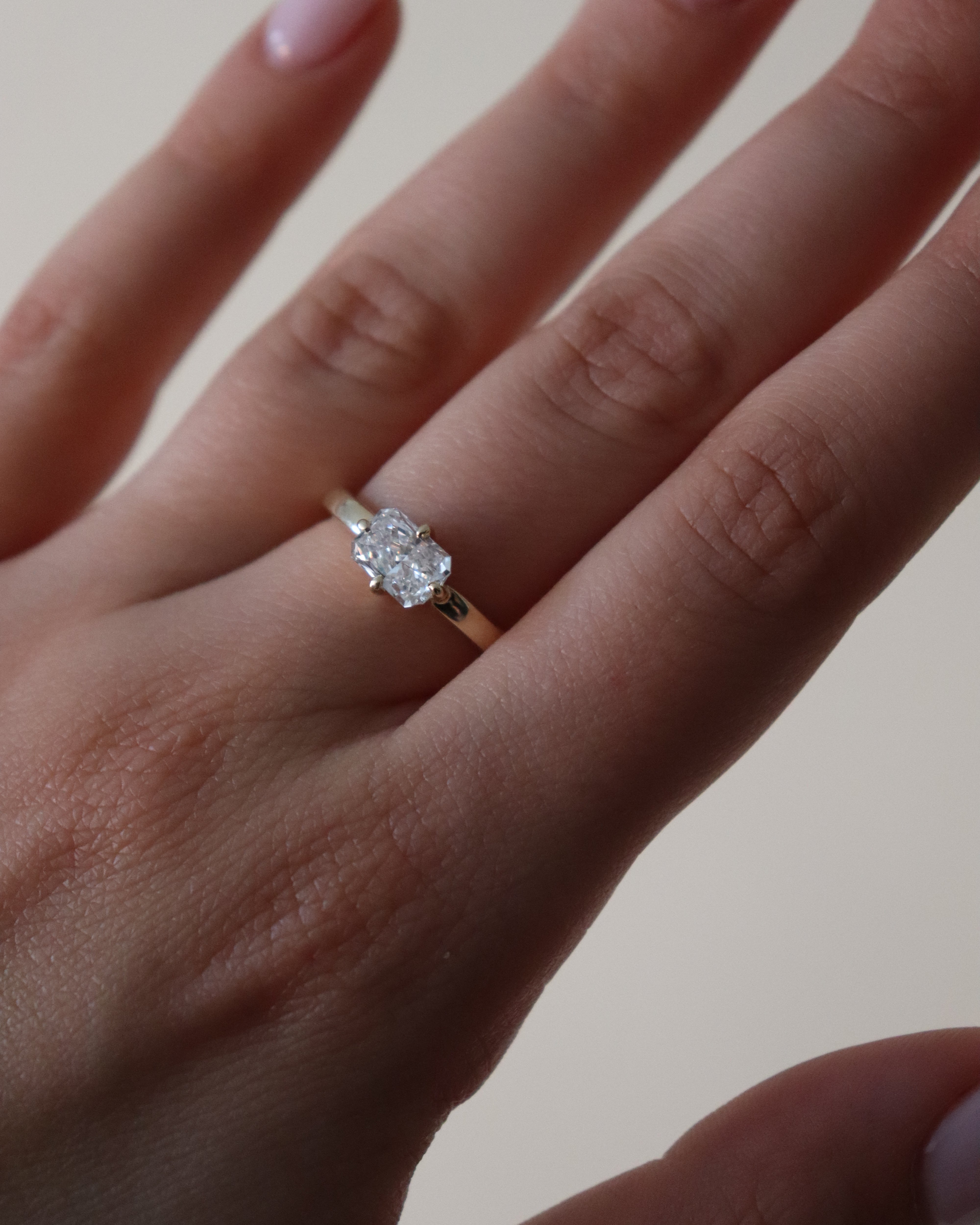 East-West Radiant Cut Ring