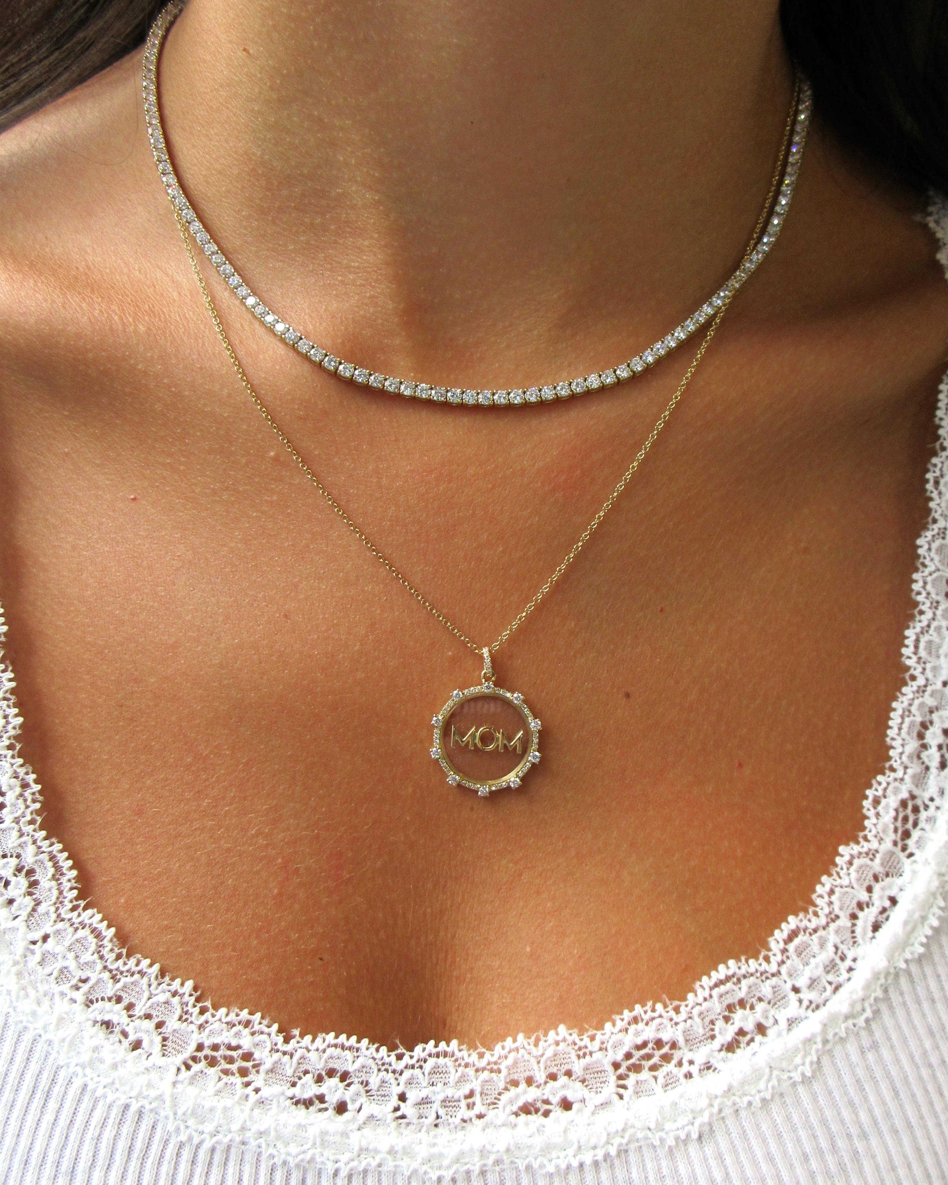 MOM Diamond Necklace