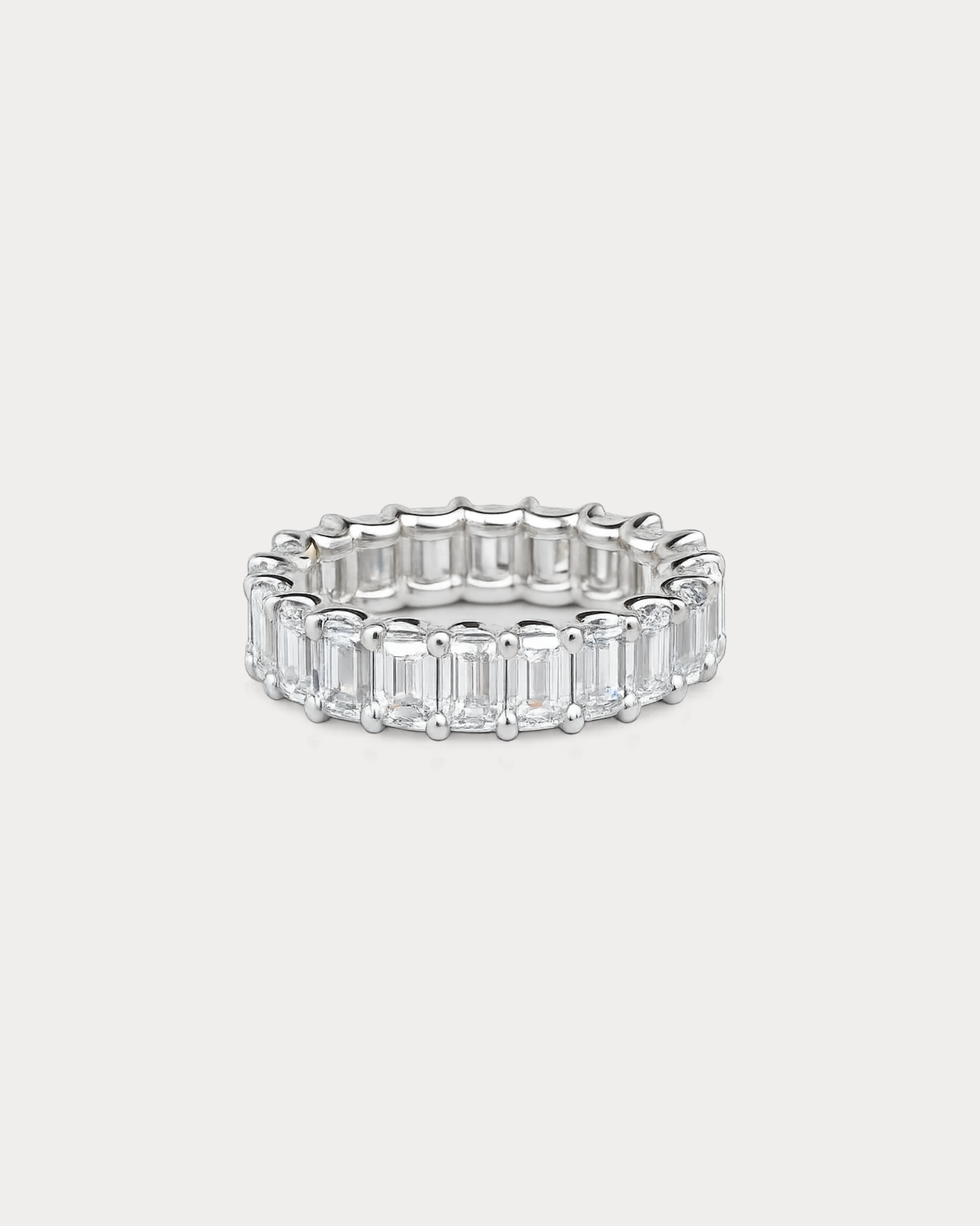 Emerald cut diamond eternity band
