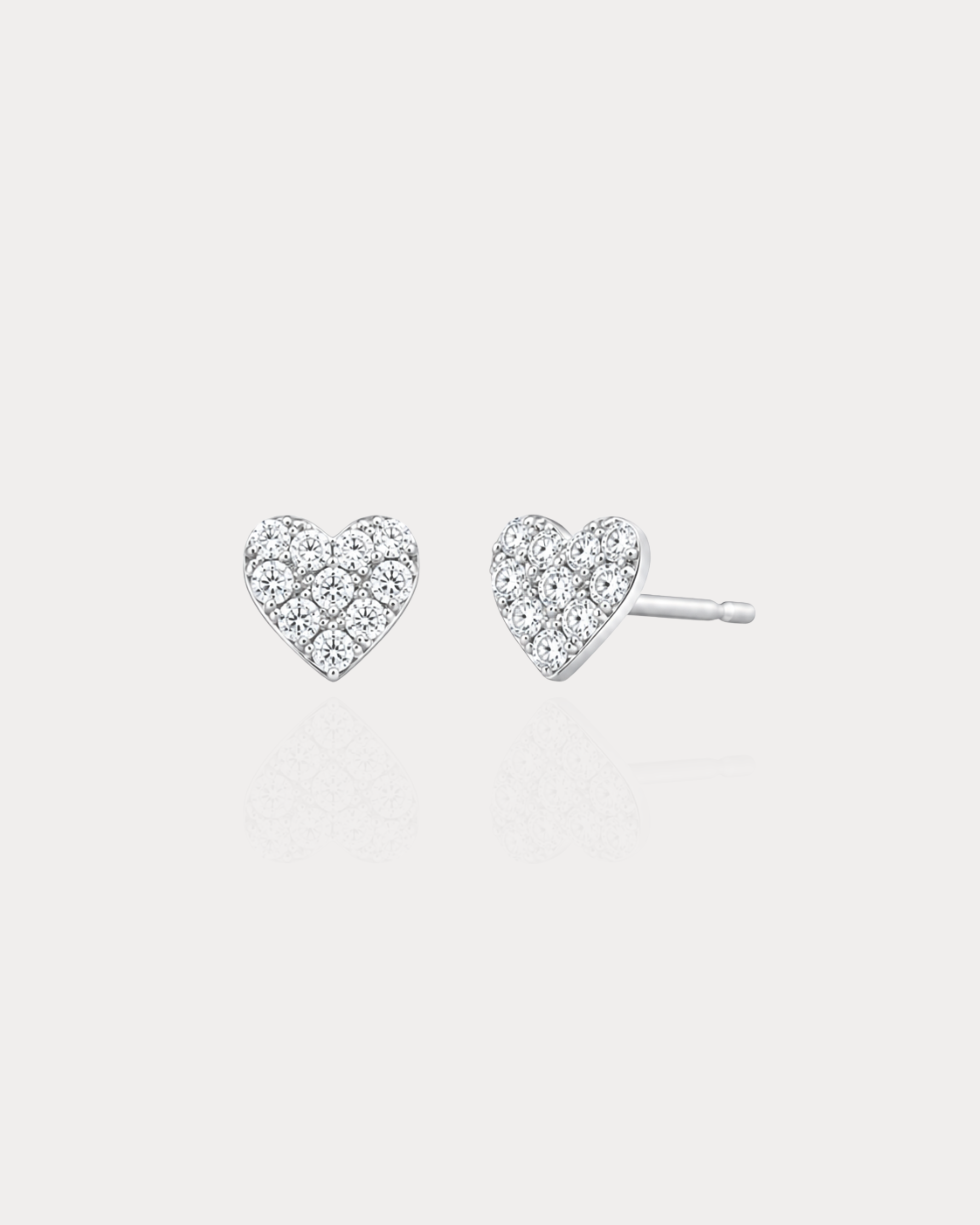 Mini Pavé Heart Studs