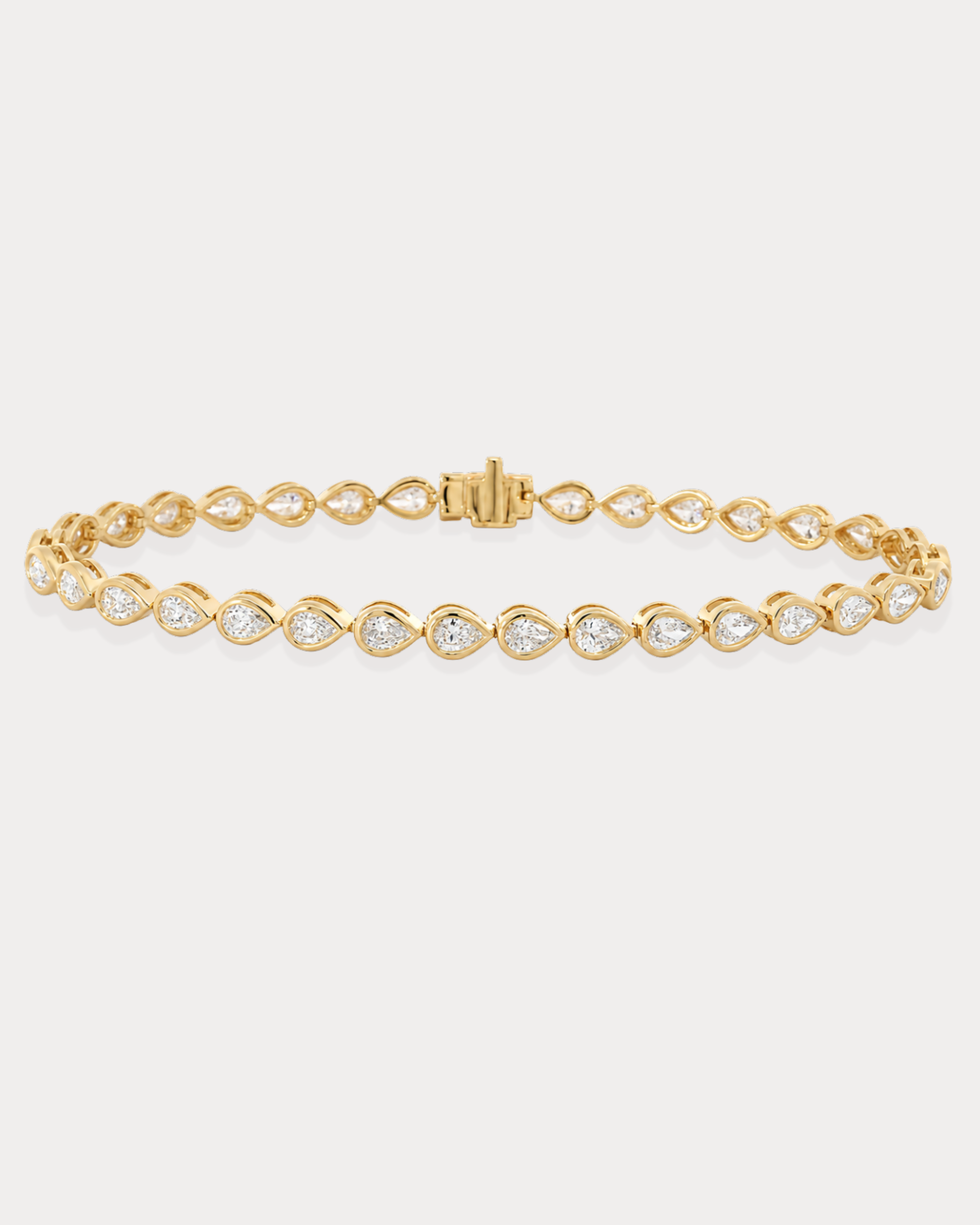 Pear Bezel Set Tennis Bracelet