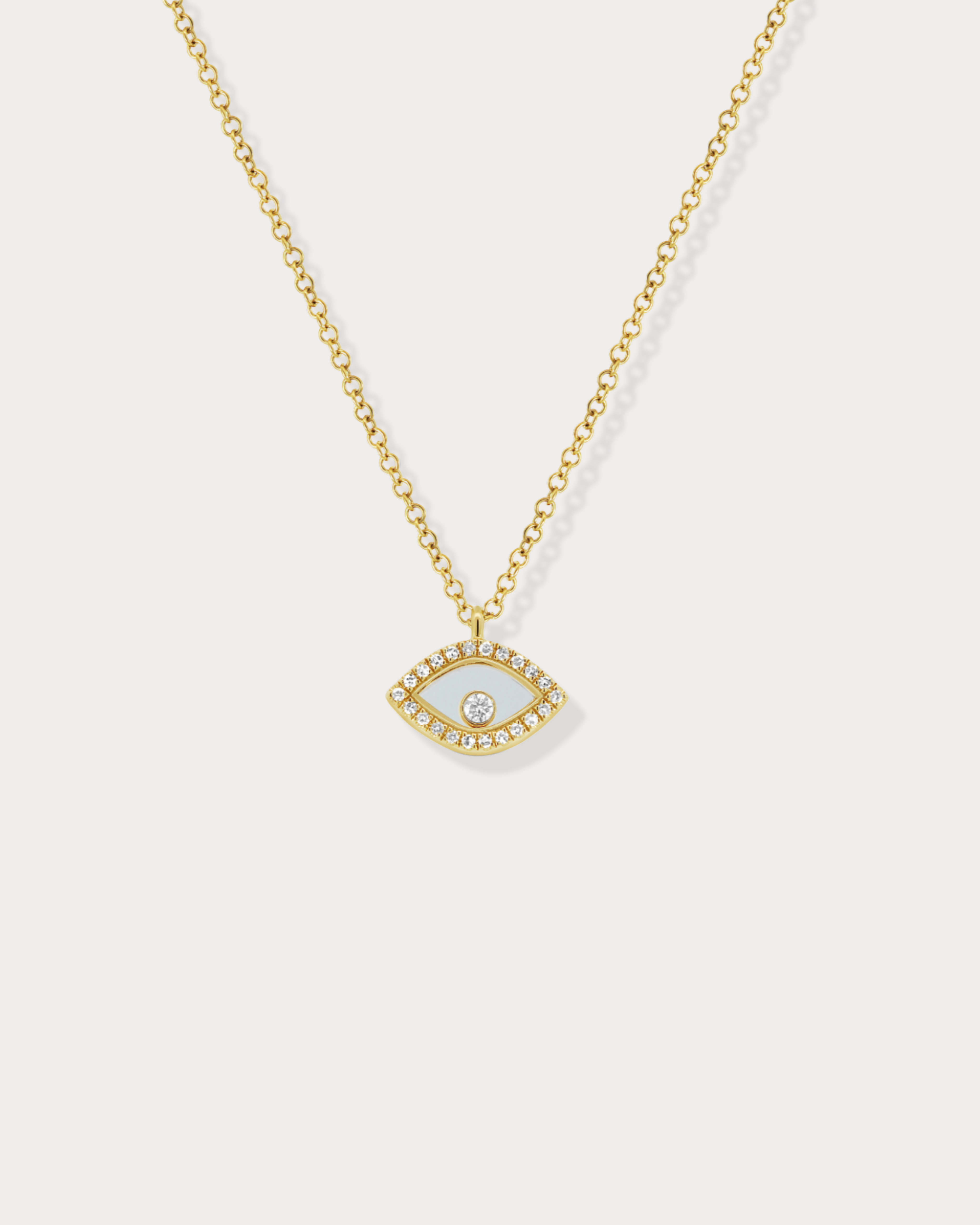 Evil Eye with a loose Diamond Necklace