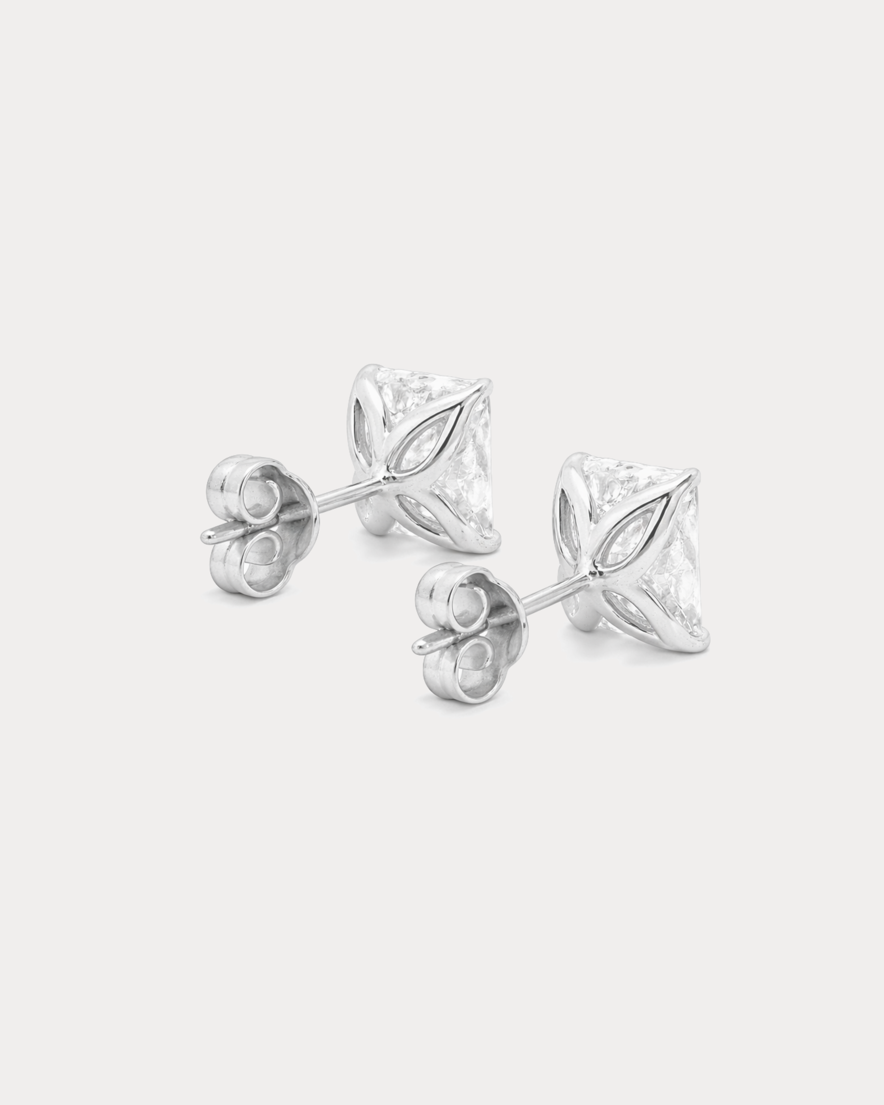 Tulip Set Radiant Stud Earrings
