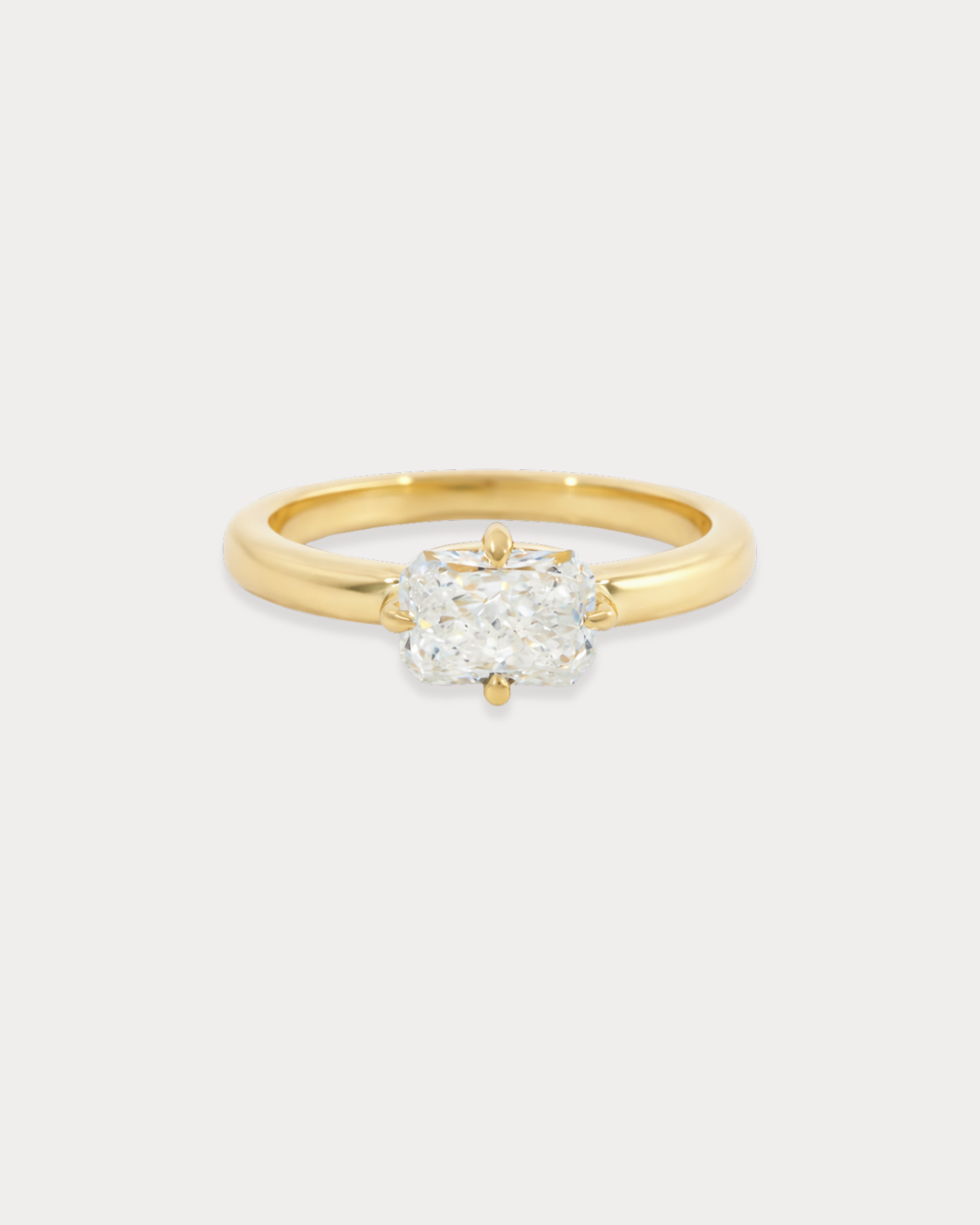 East-West Radiant Cut Ring