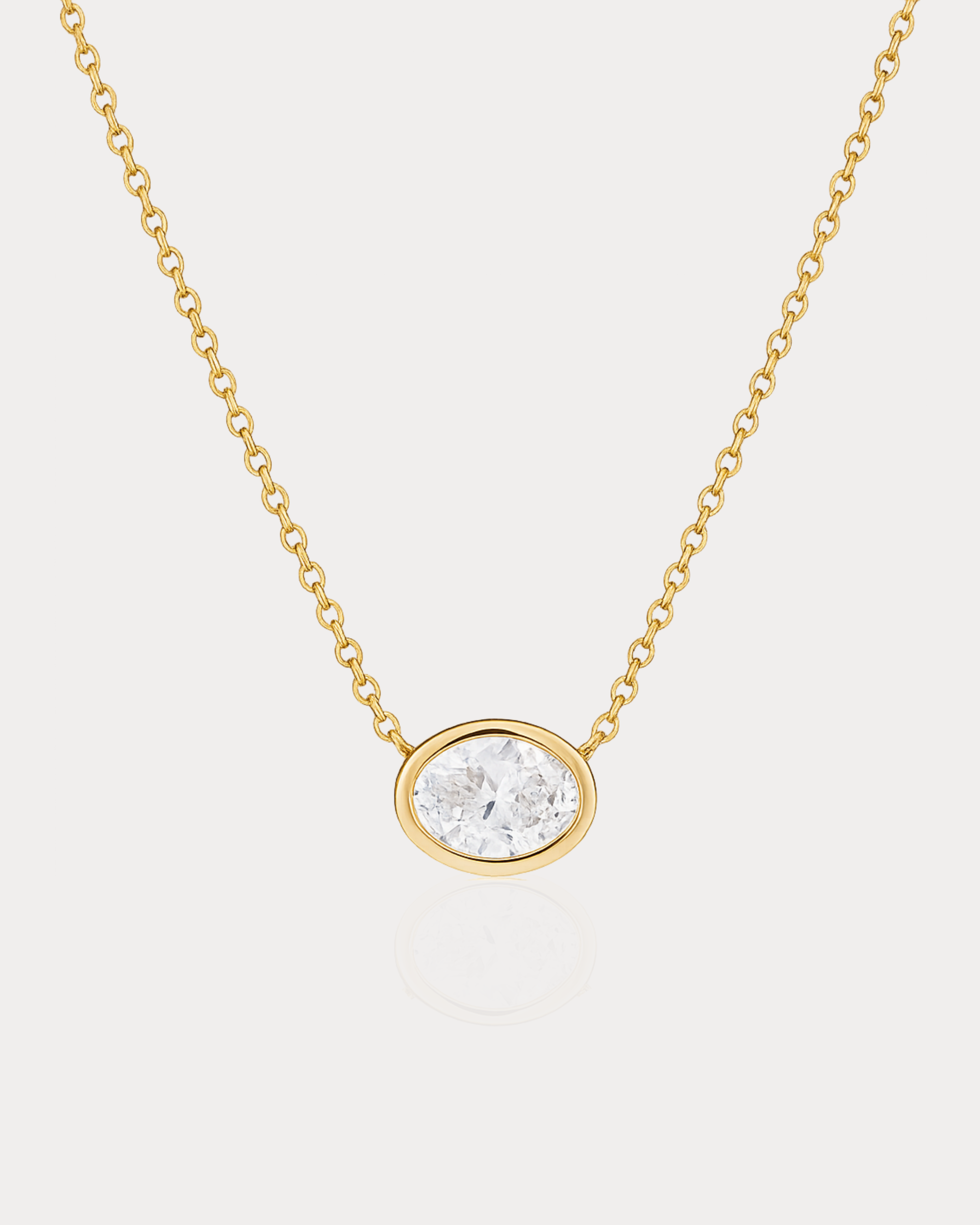 Oval Bezel Necklace