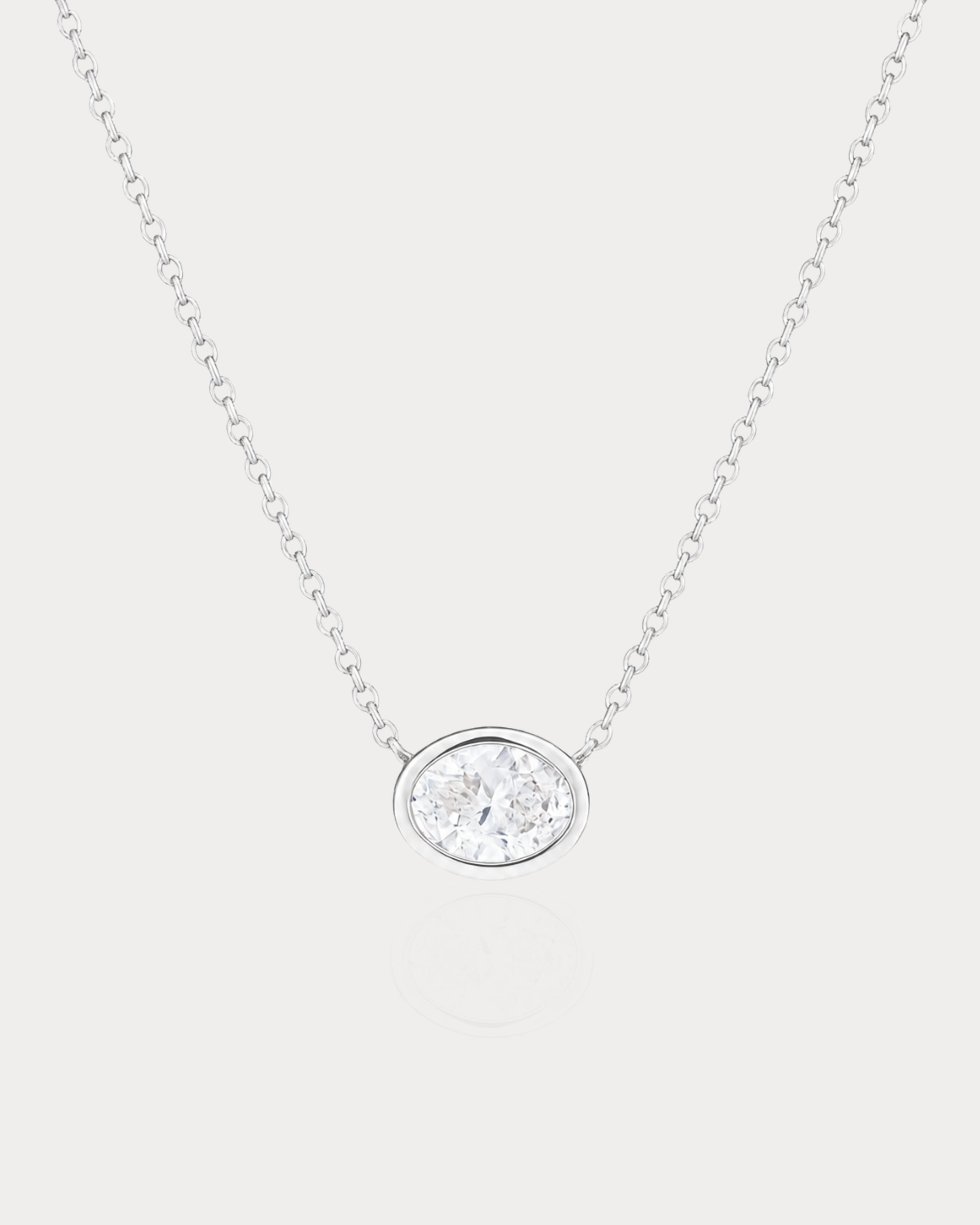 Oval Bezel Necklace