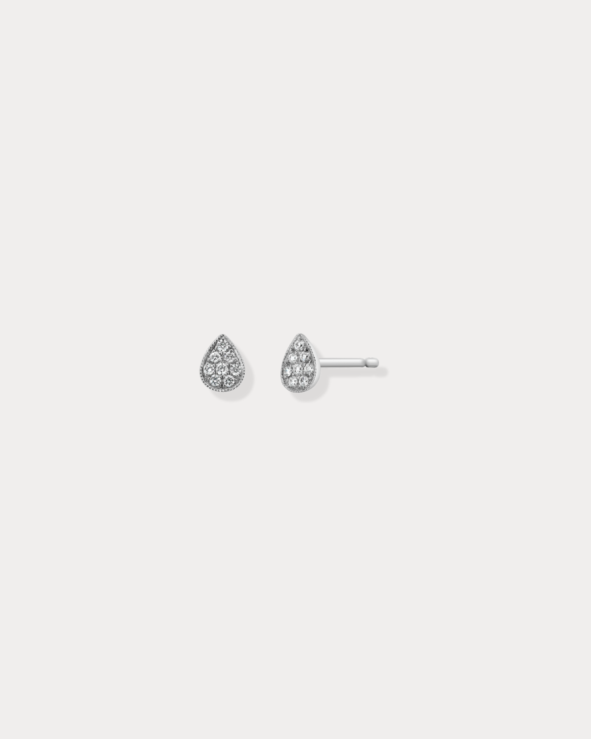 Pavé Pear Illusion Studs