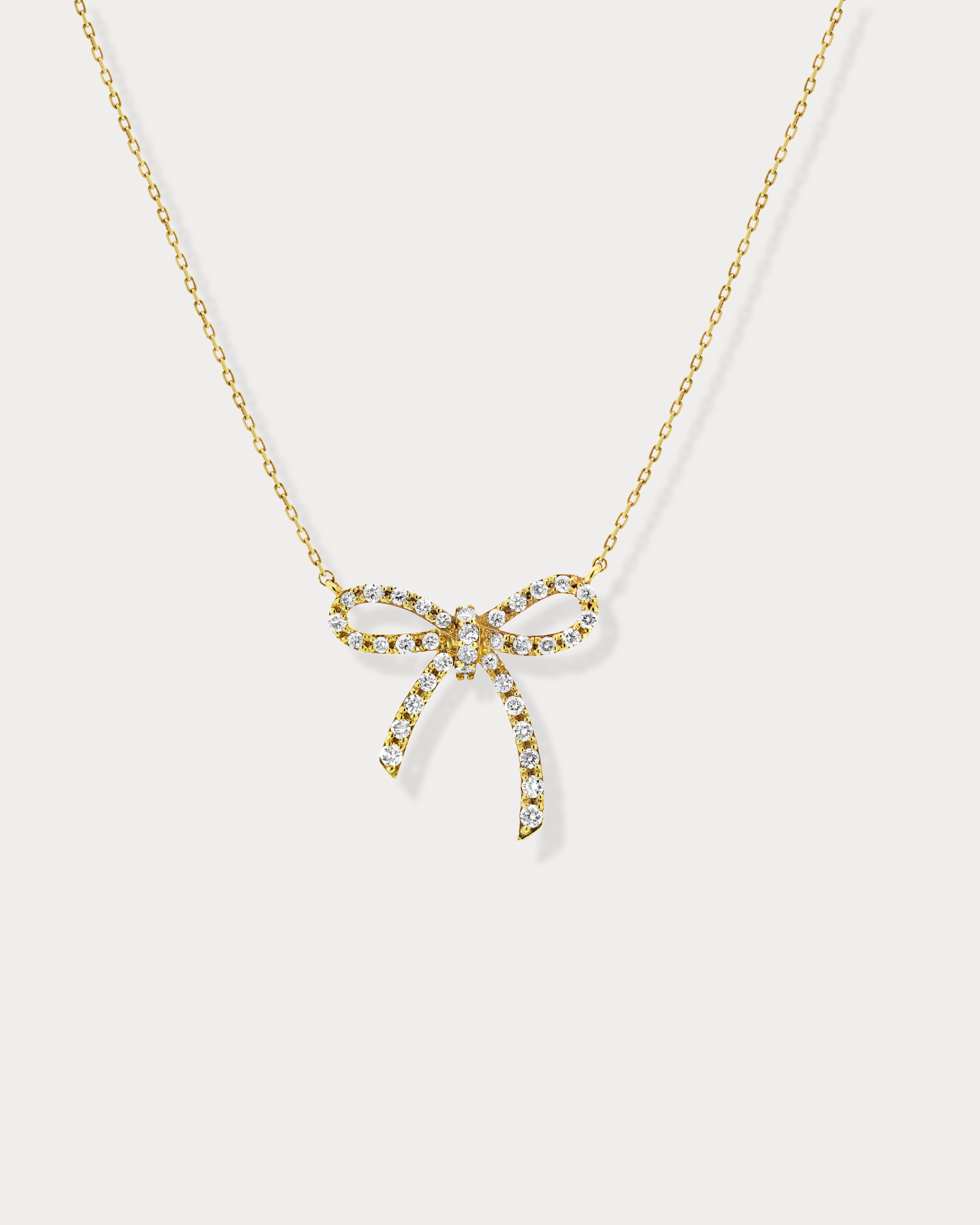Diamond Bow Necklace