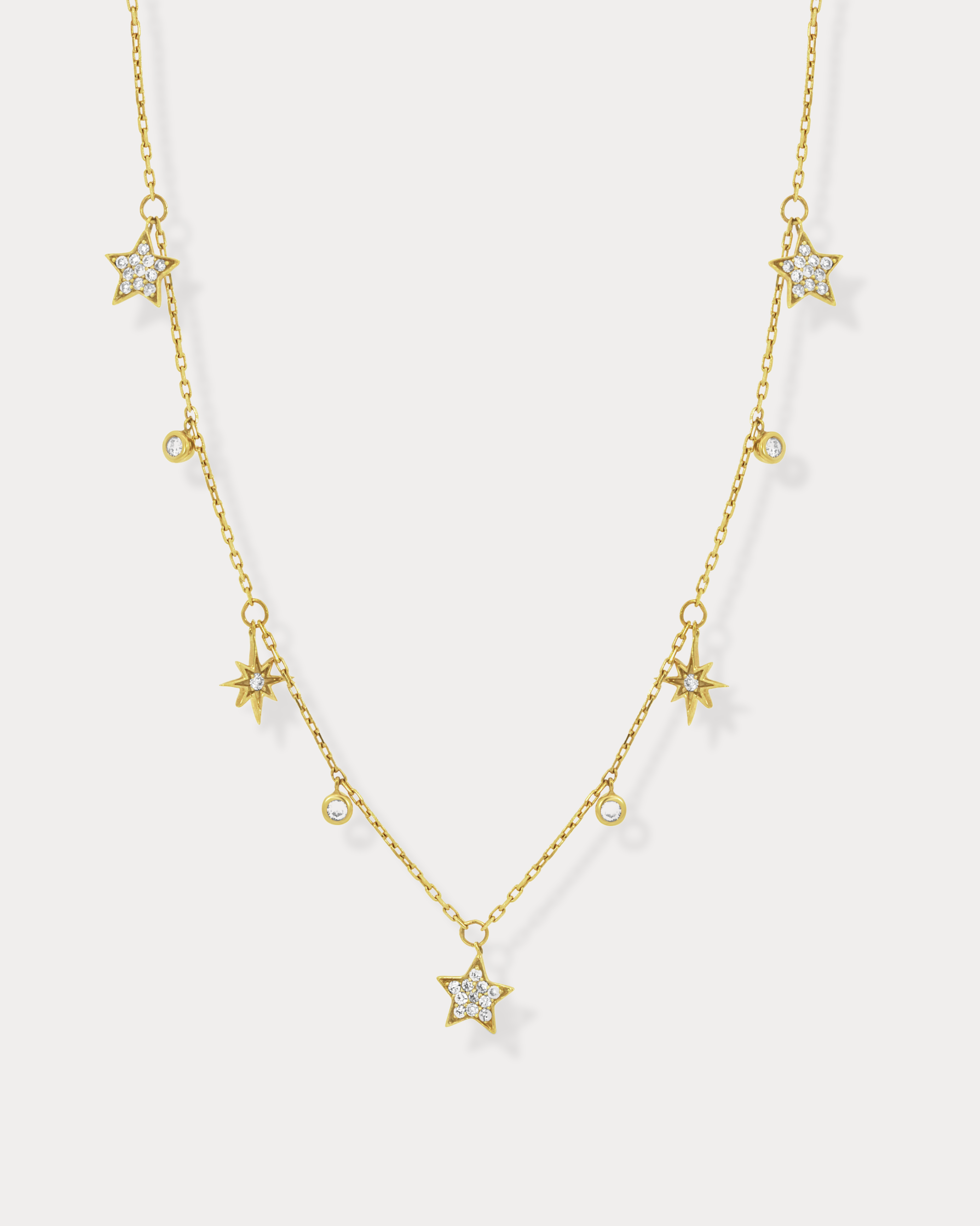 COLLIER ÉTOILE PENDANT AVEC LUNETTE DE DIAMANT