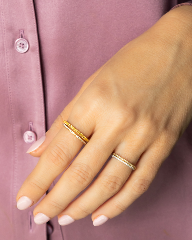 Yellow Sapphire Eternity Band