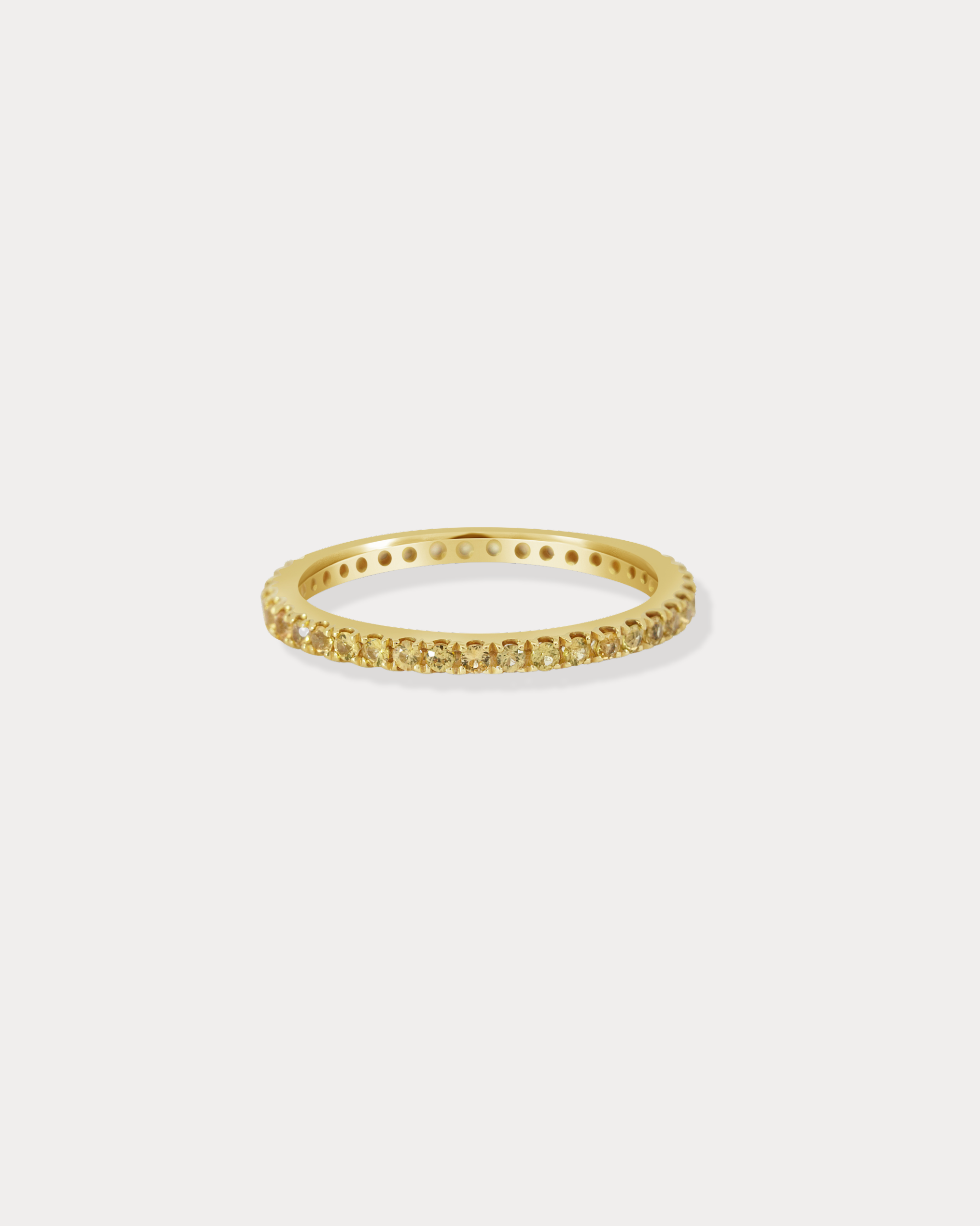 Alliance éternité en saphir jaune