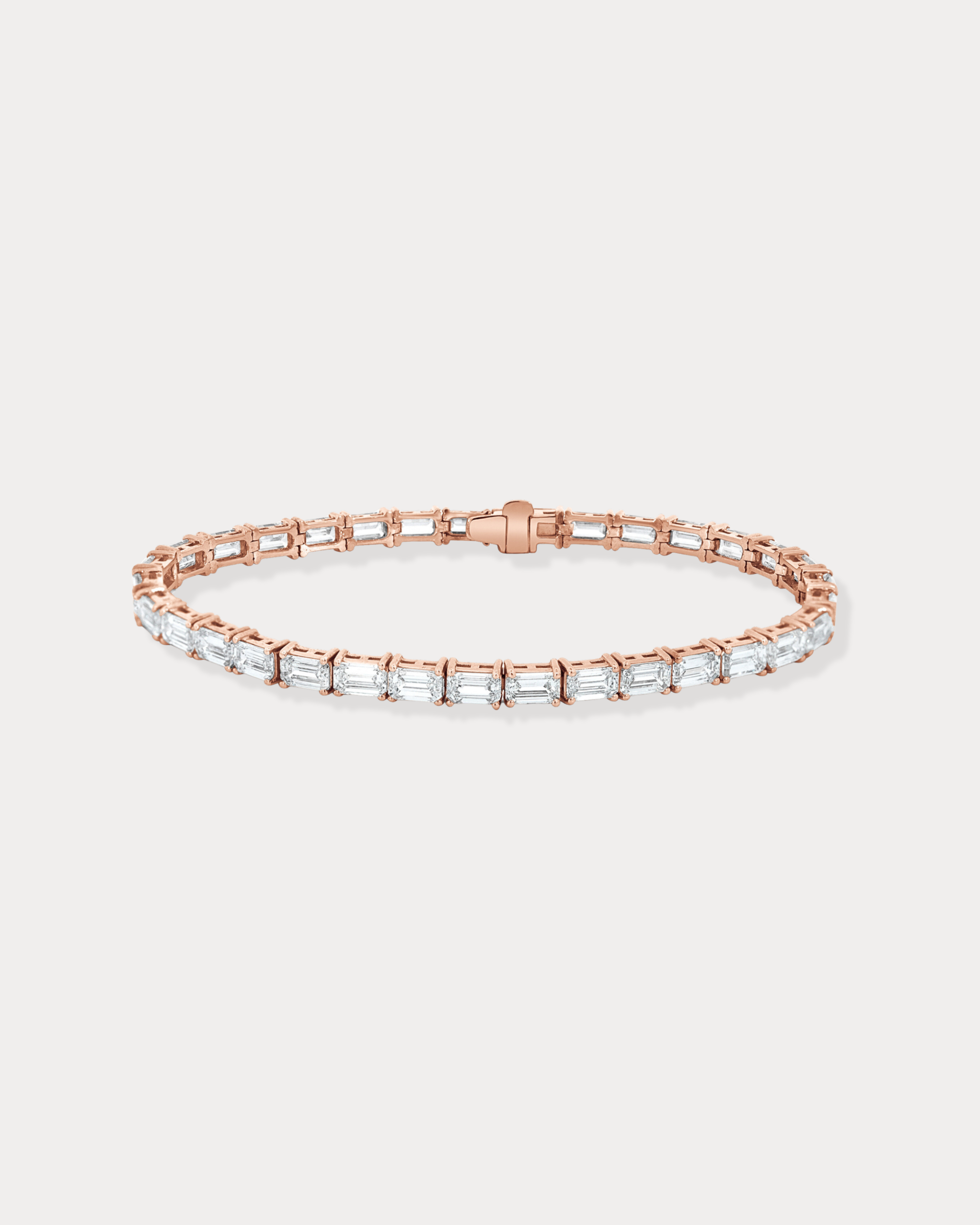 Bracelet tennis en diamant de laboratoire taille émeraude