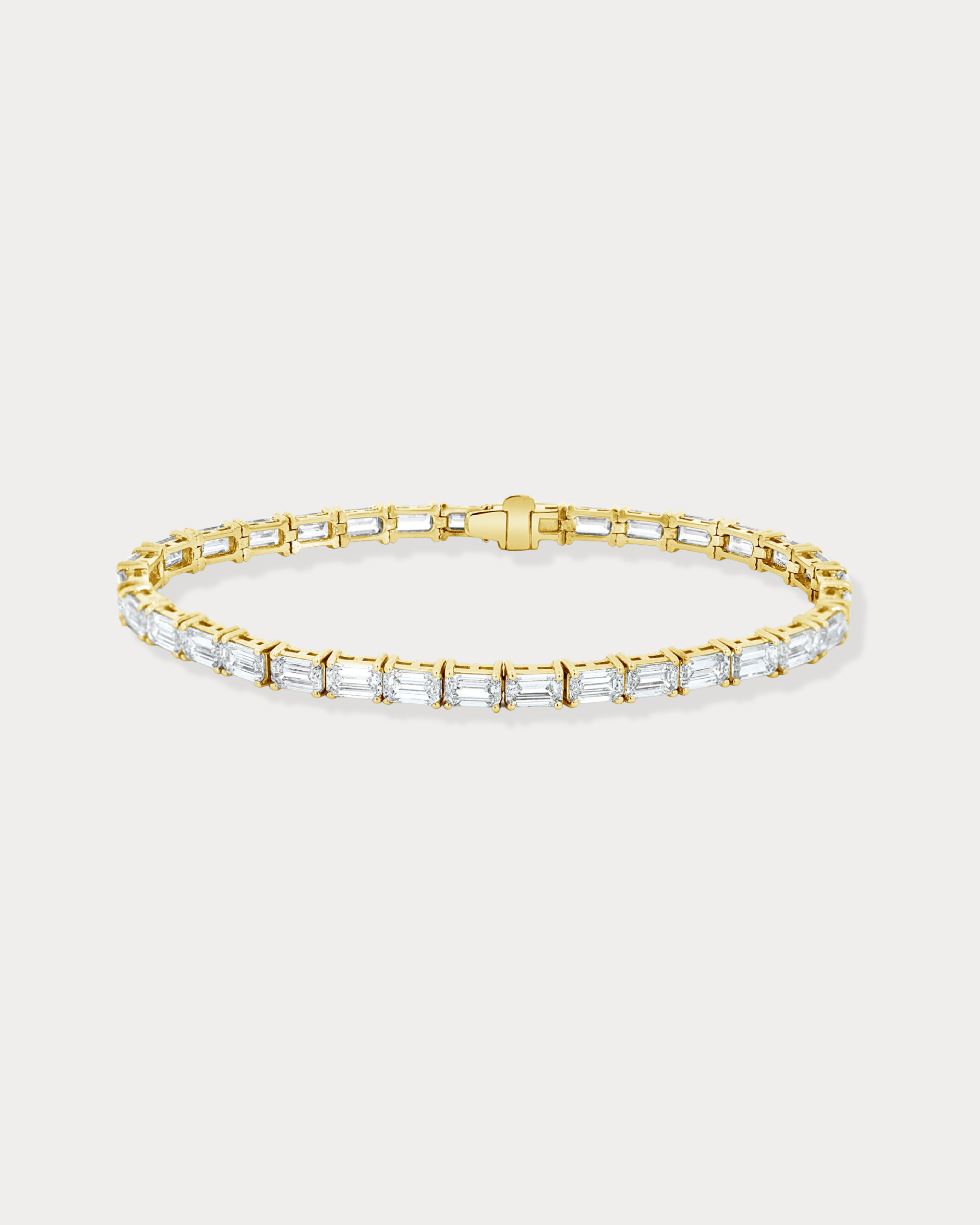 Bracelet tennis en diamant de laboratoire taille émeraude