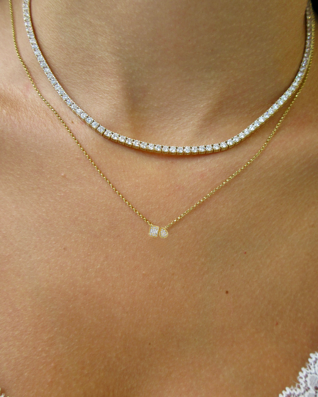 Collier Diamant Toi et Moi