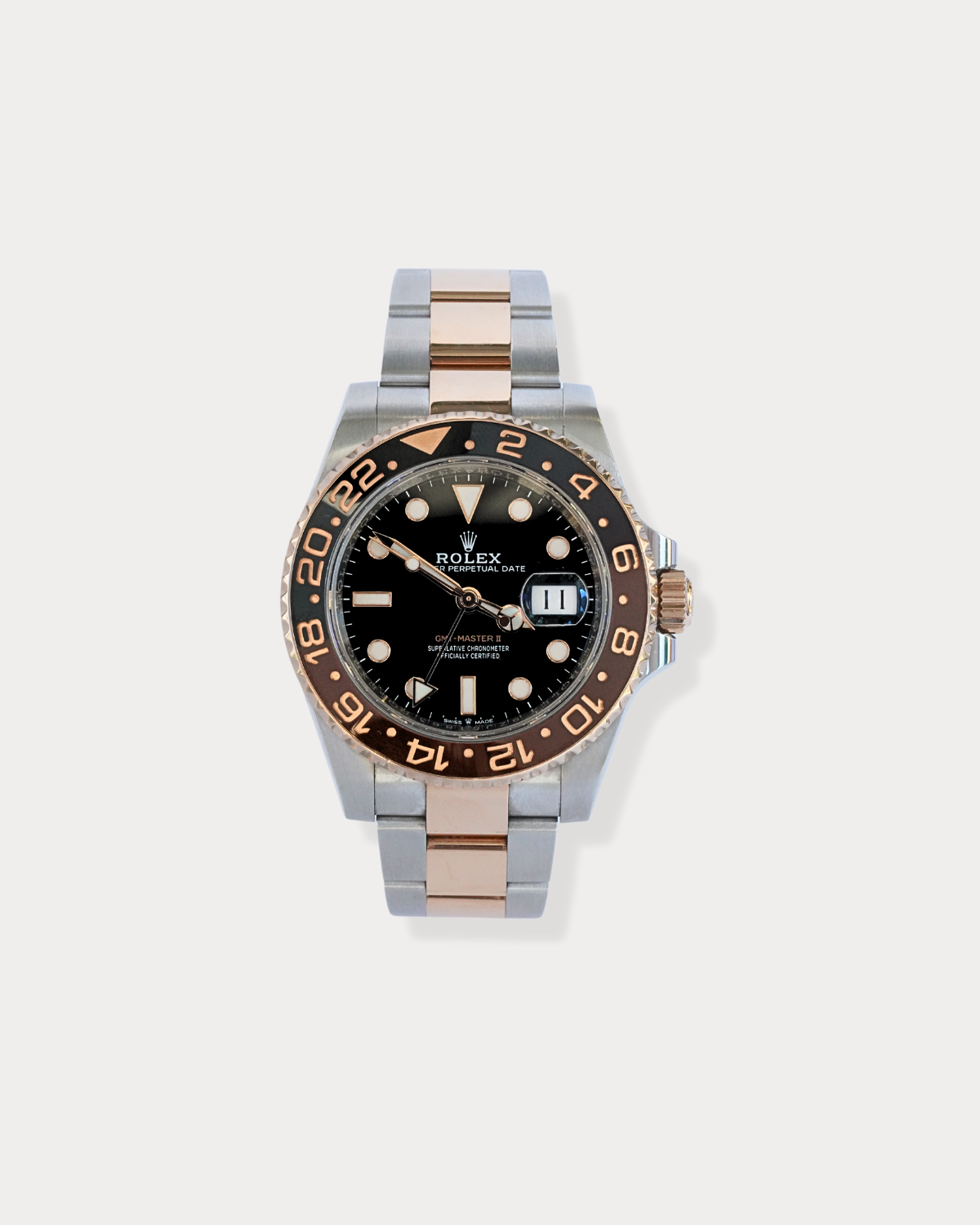 Rolex GMT-Master II Root Beer bicolore en or rose