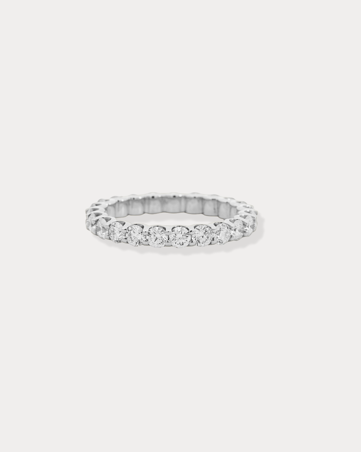Round diamond cut Eternity band