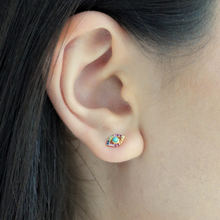 Load image into Gallery viewer, Rainbow Evil Eye Studs
