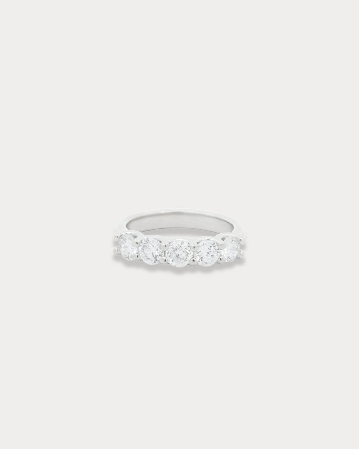 Five Round Diamond Half Eternity Band