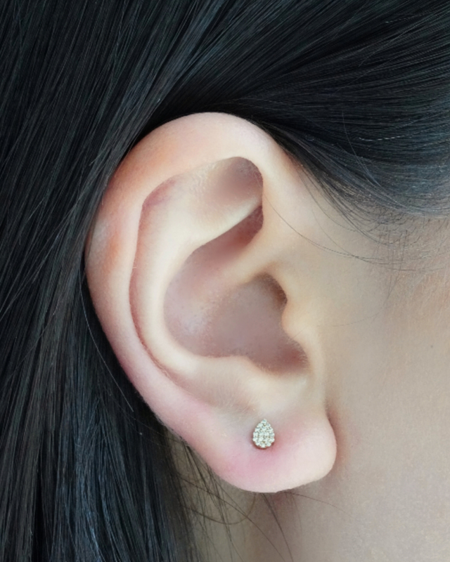 Teardrop Diamond Studs