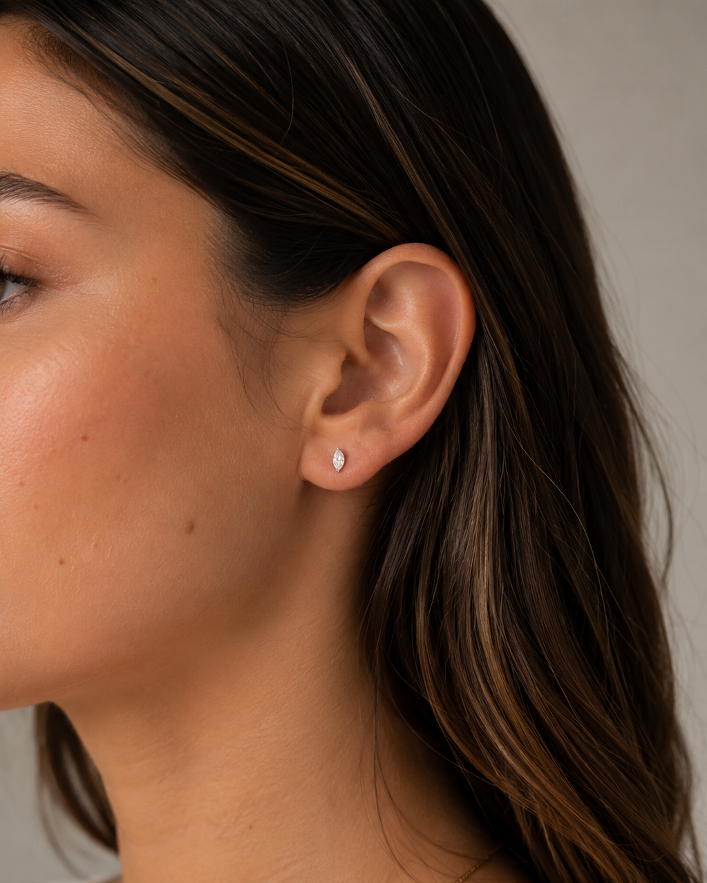 Mini Marquise Stud Earrings