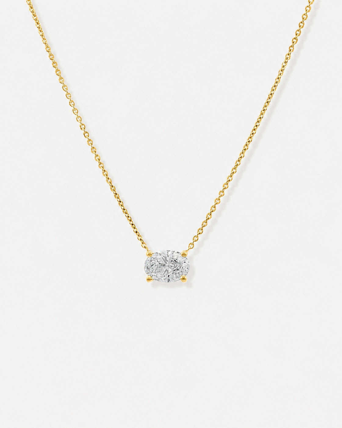 Oval Cut Diamond Pendant Necklace