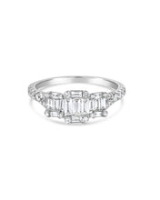 Load image into Gallery viewer, Baguette Trinity Natural Diamond engagement ring
