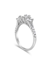 Load image into Gallery viewer, Baguette Trinity Natural Diamond engagement ring
