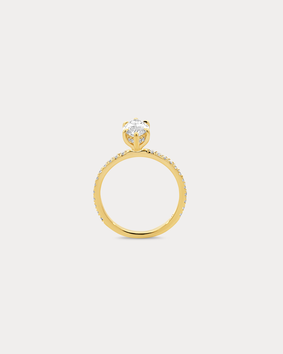 Bague de fiançailles taille marquise avec anneau en diamant