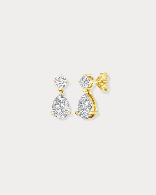Pear Drop Lab Diamond Earrings