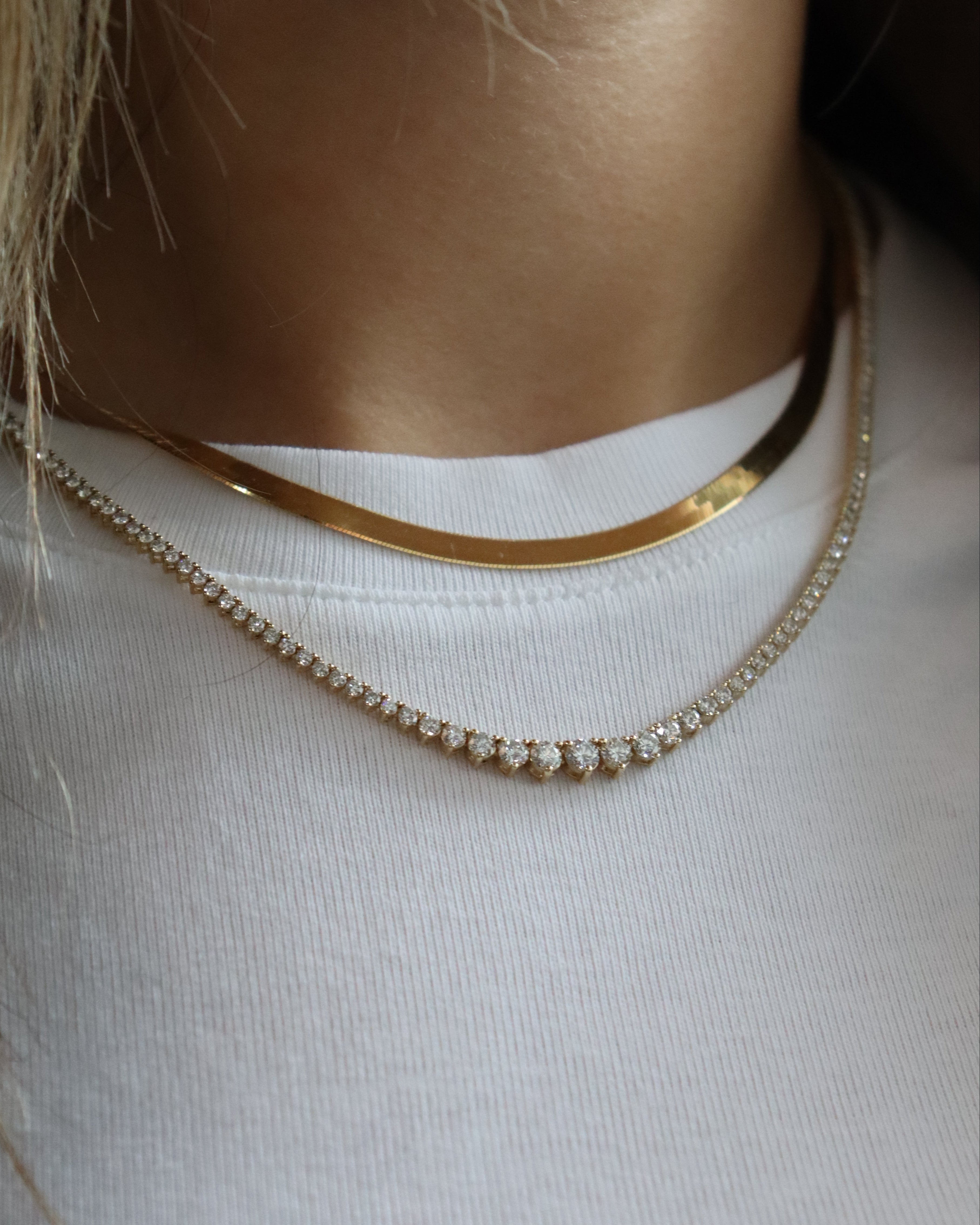 Chaîne en or à chevrons 10 carats