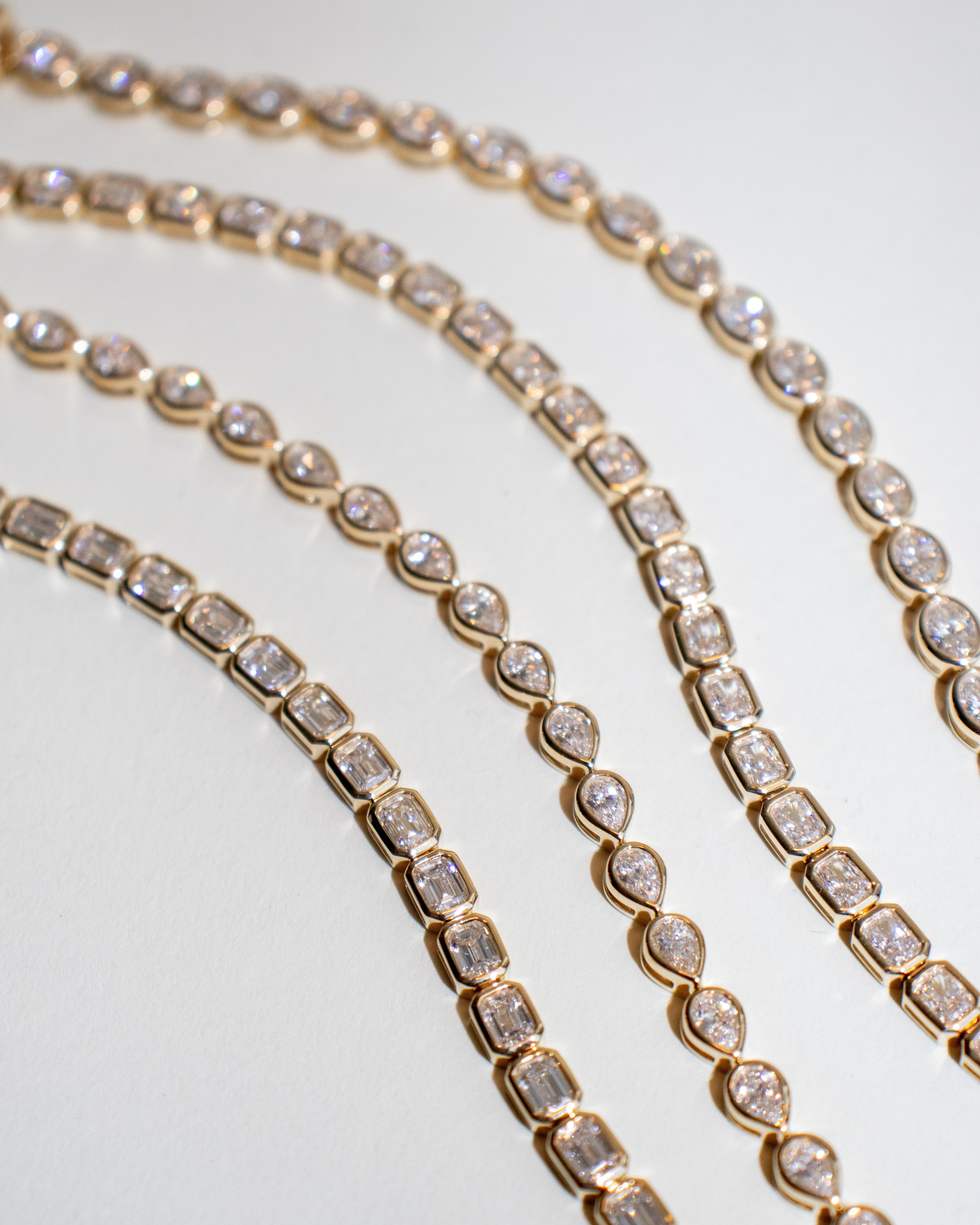 Pear Bezel Set Tennis Bracelet