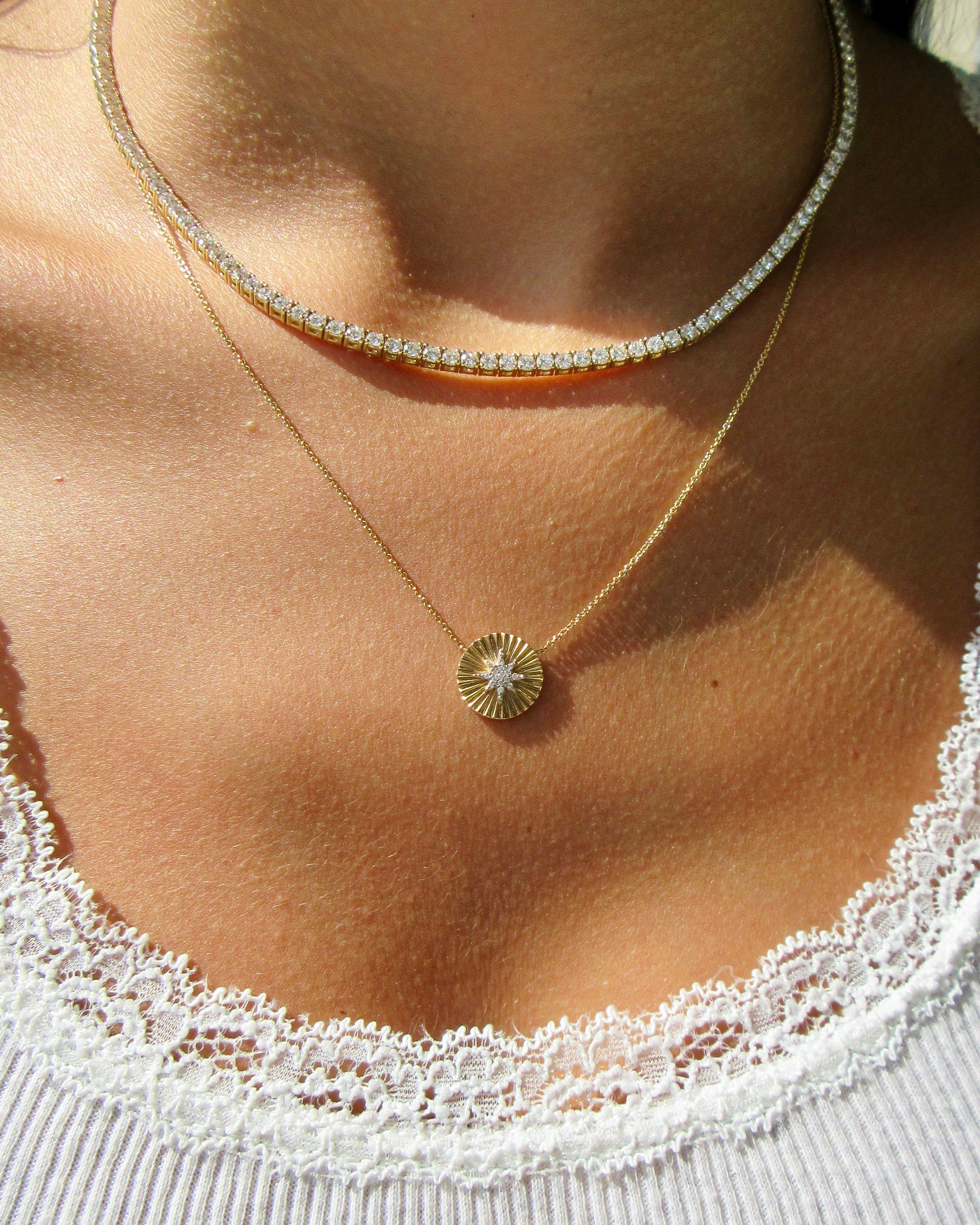 Gold & Diamond Star Pendant