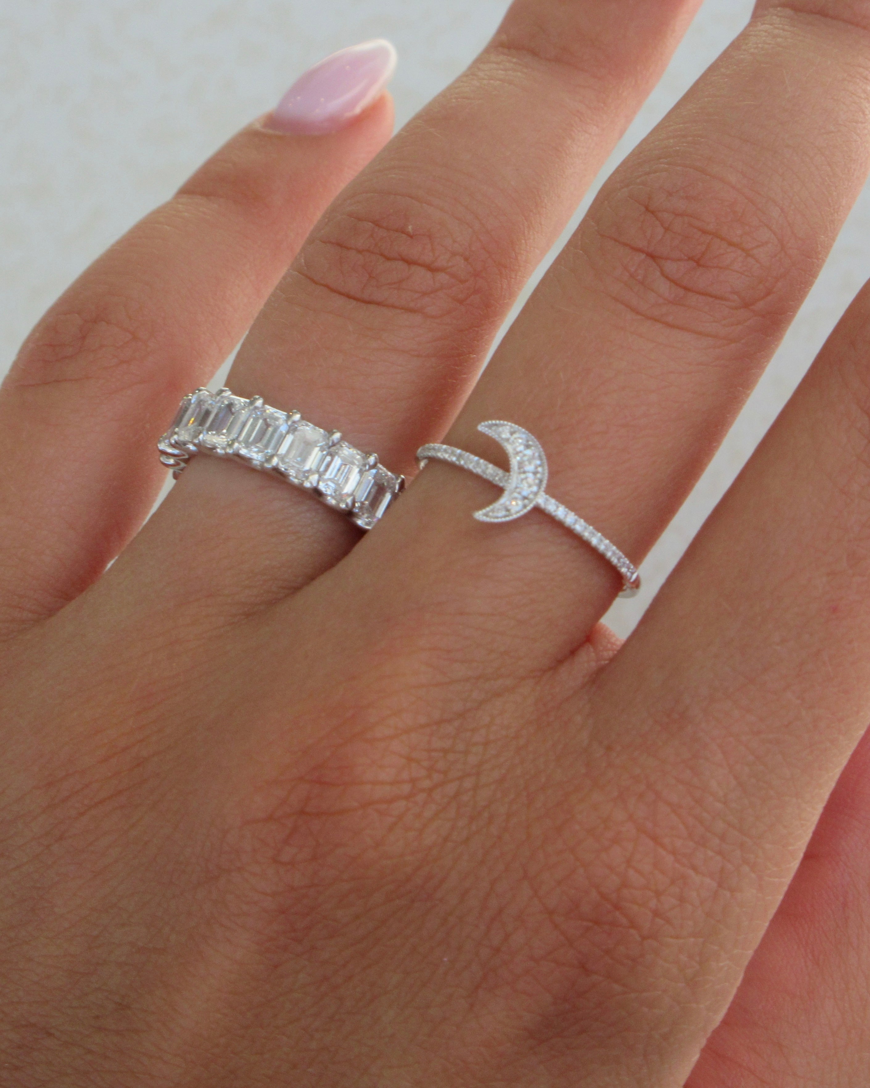 Moon Diamond Ring
