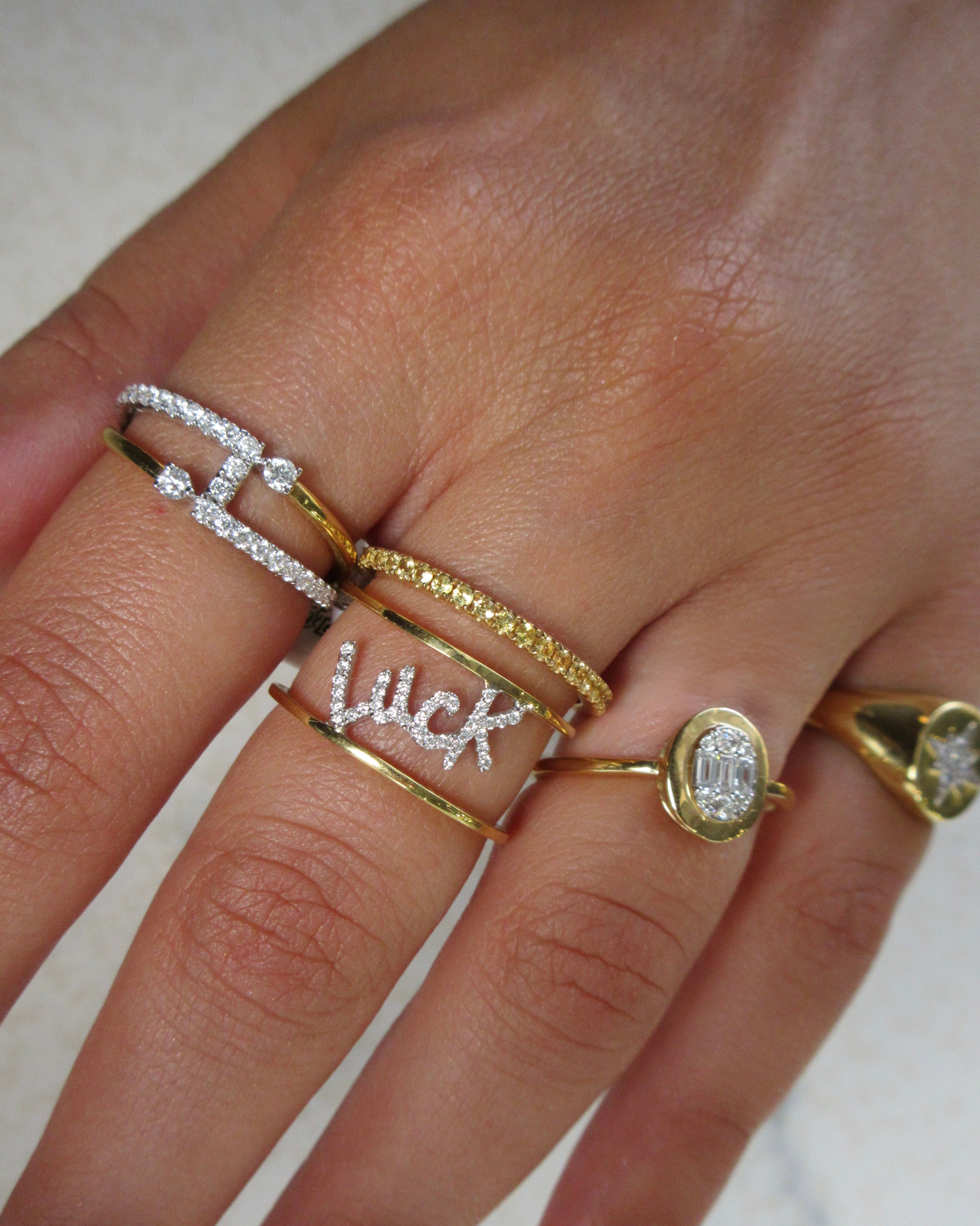 Yellow Sapphire Eternity Band