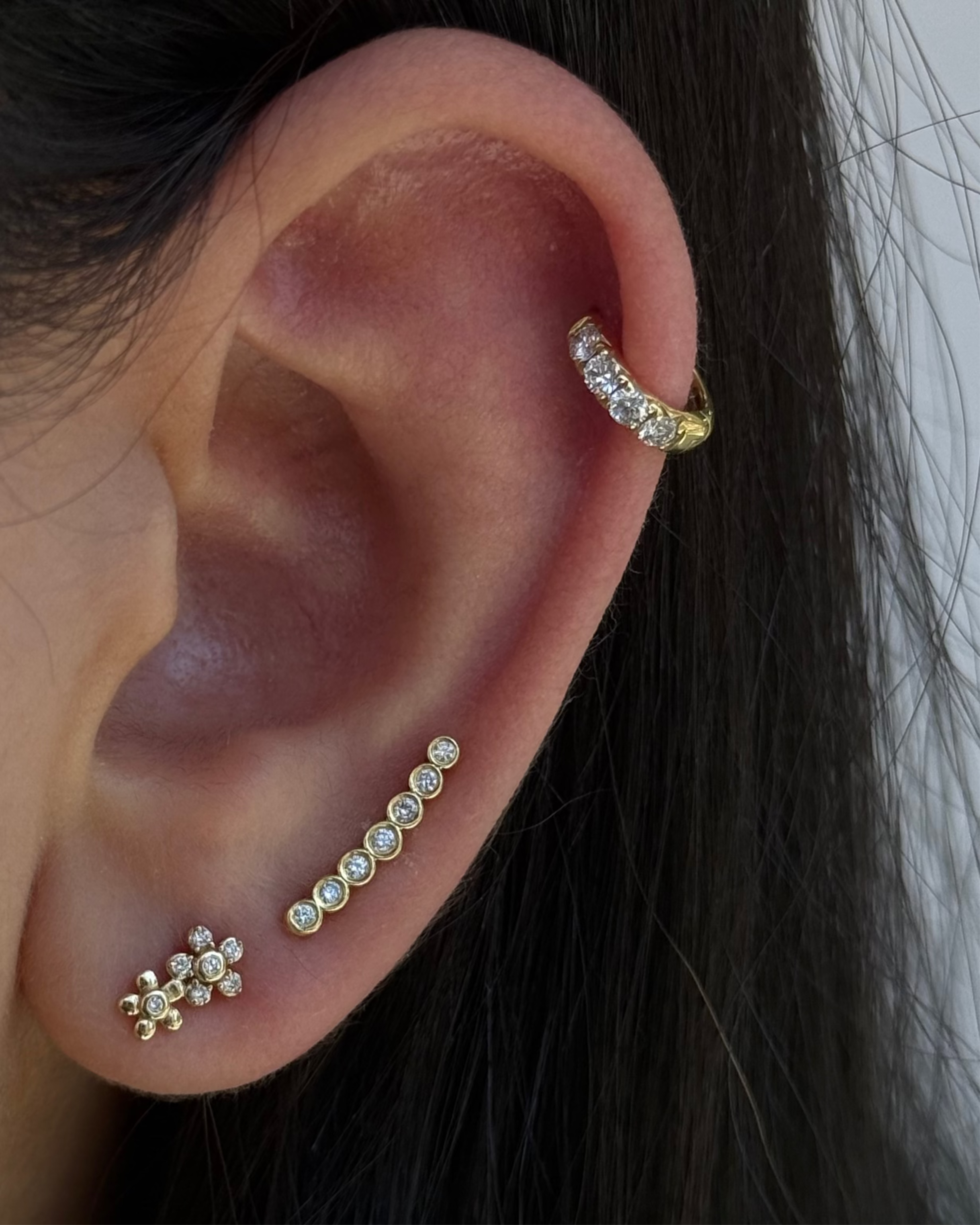 Flower Diamond Cluster Studs